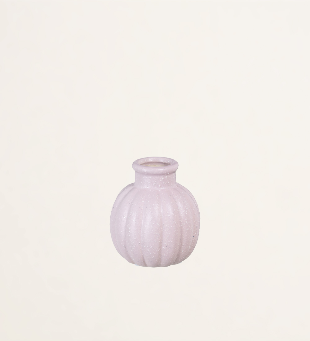 Ceramic vase in mauve