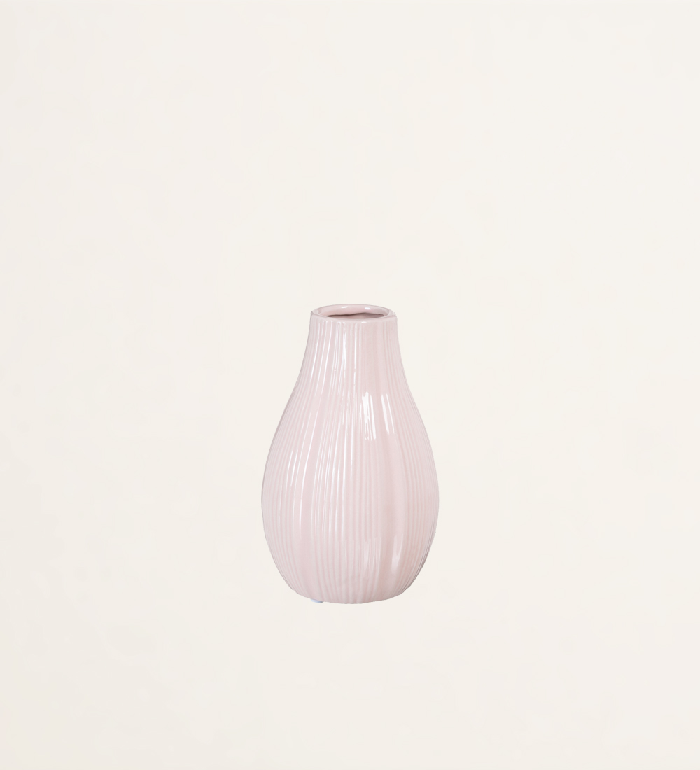 Vase en céramique rose