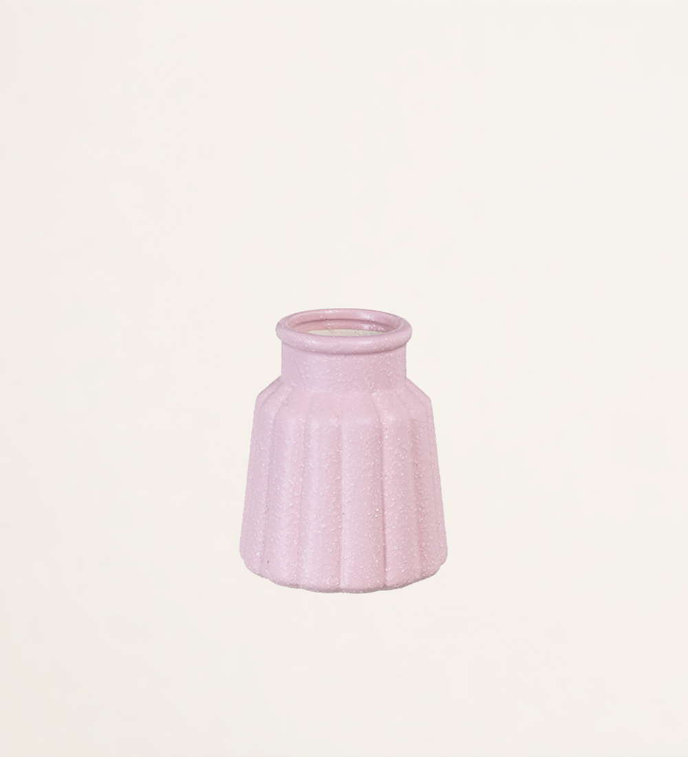 Ceramic vase in mauve