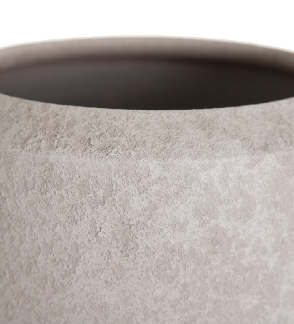 Ceramic vase in white
