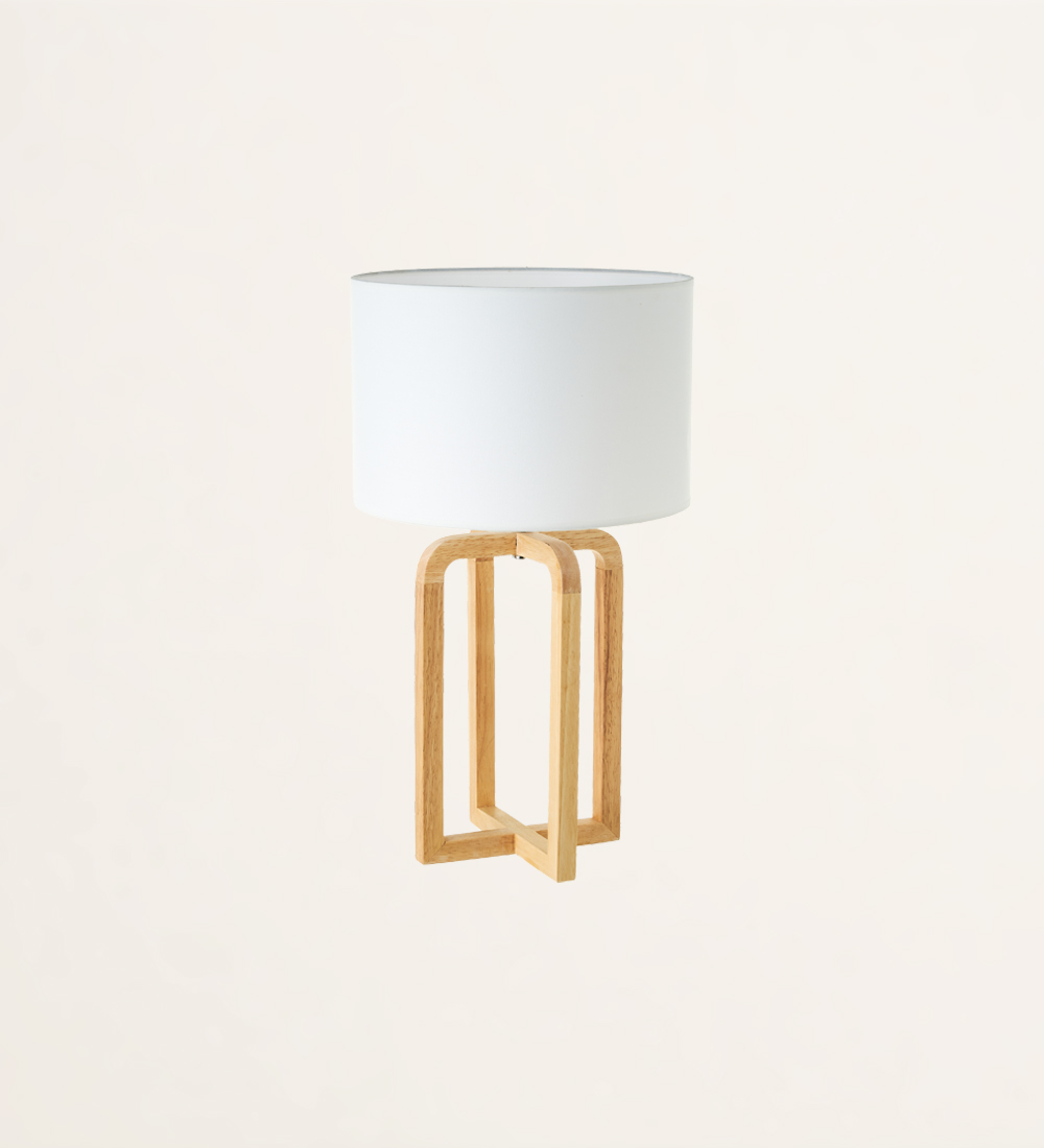 Lampe de table en bois 