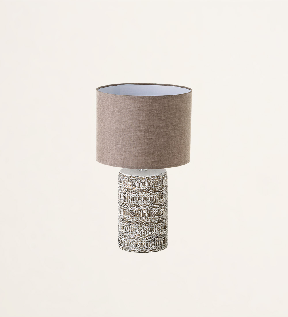 Brown cement table lamp 