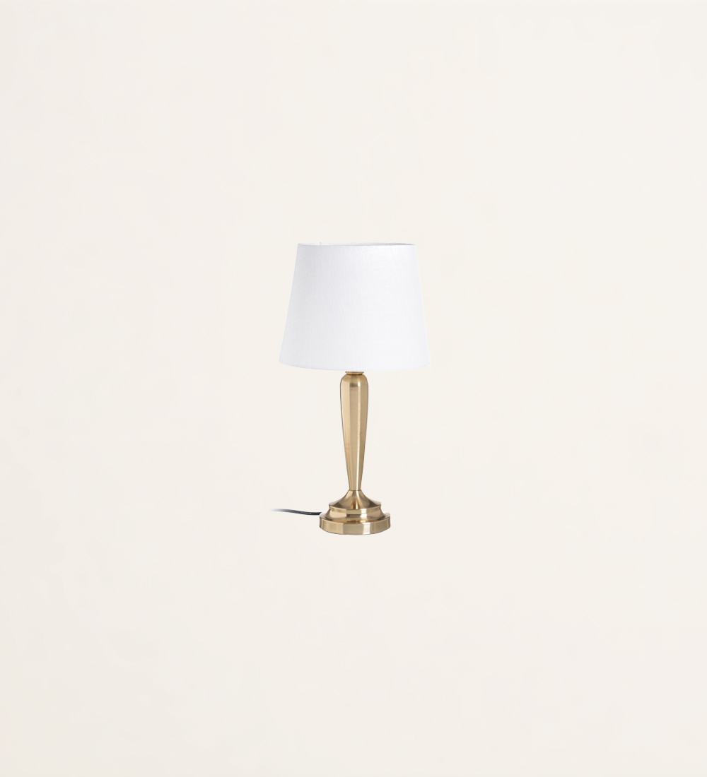 Lámpara de mesa de metal dorado