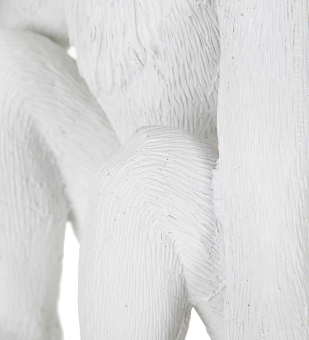Candeeiro de mesa em forma de macaco branco 