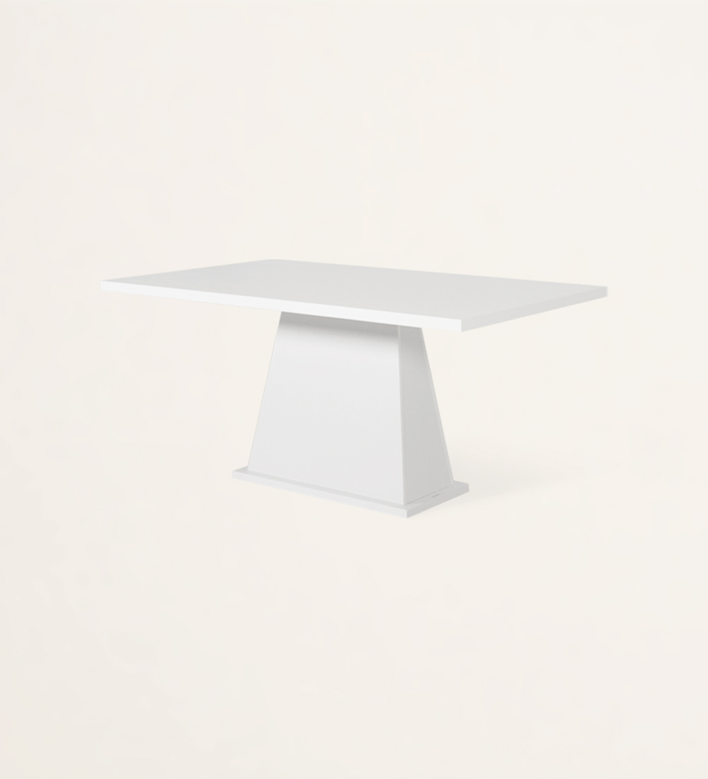 Table de repas rectangulaire en chêne blanc.