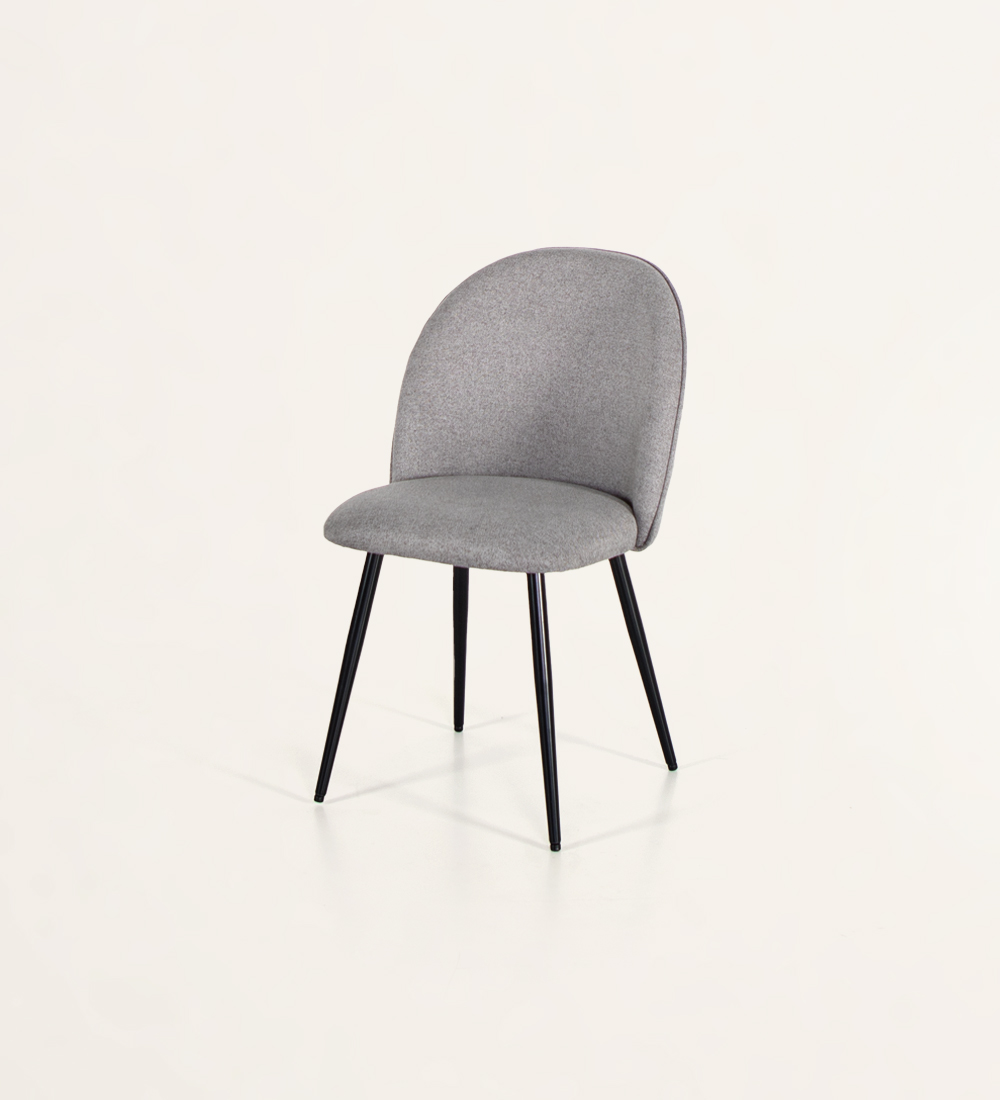 Chair in anthracite grey fabric.