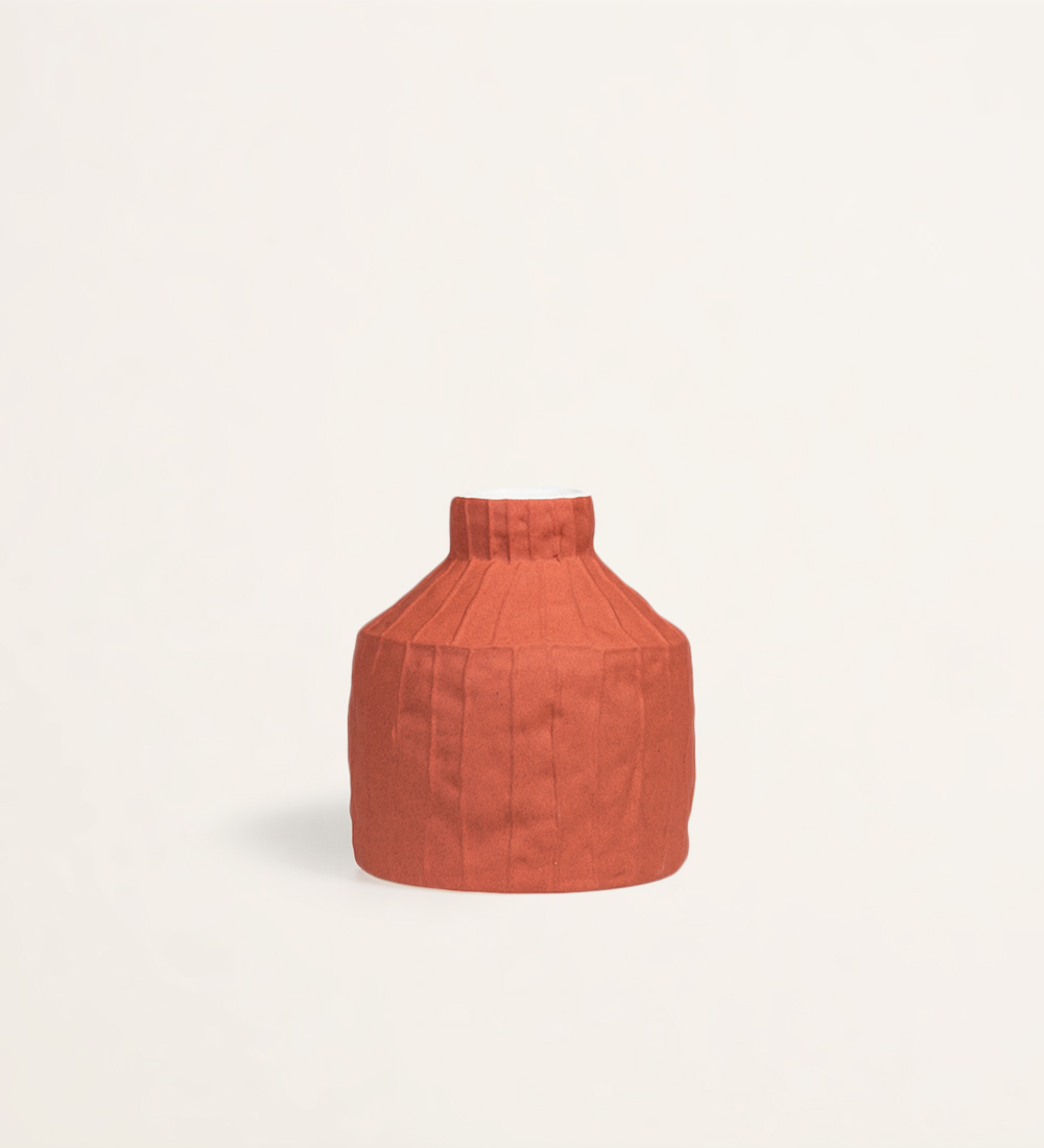 Vase en céramique couleur brique