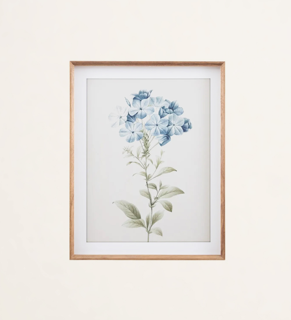 Quadro inspiração flores azuis