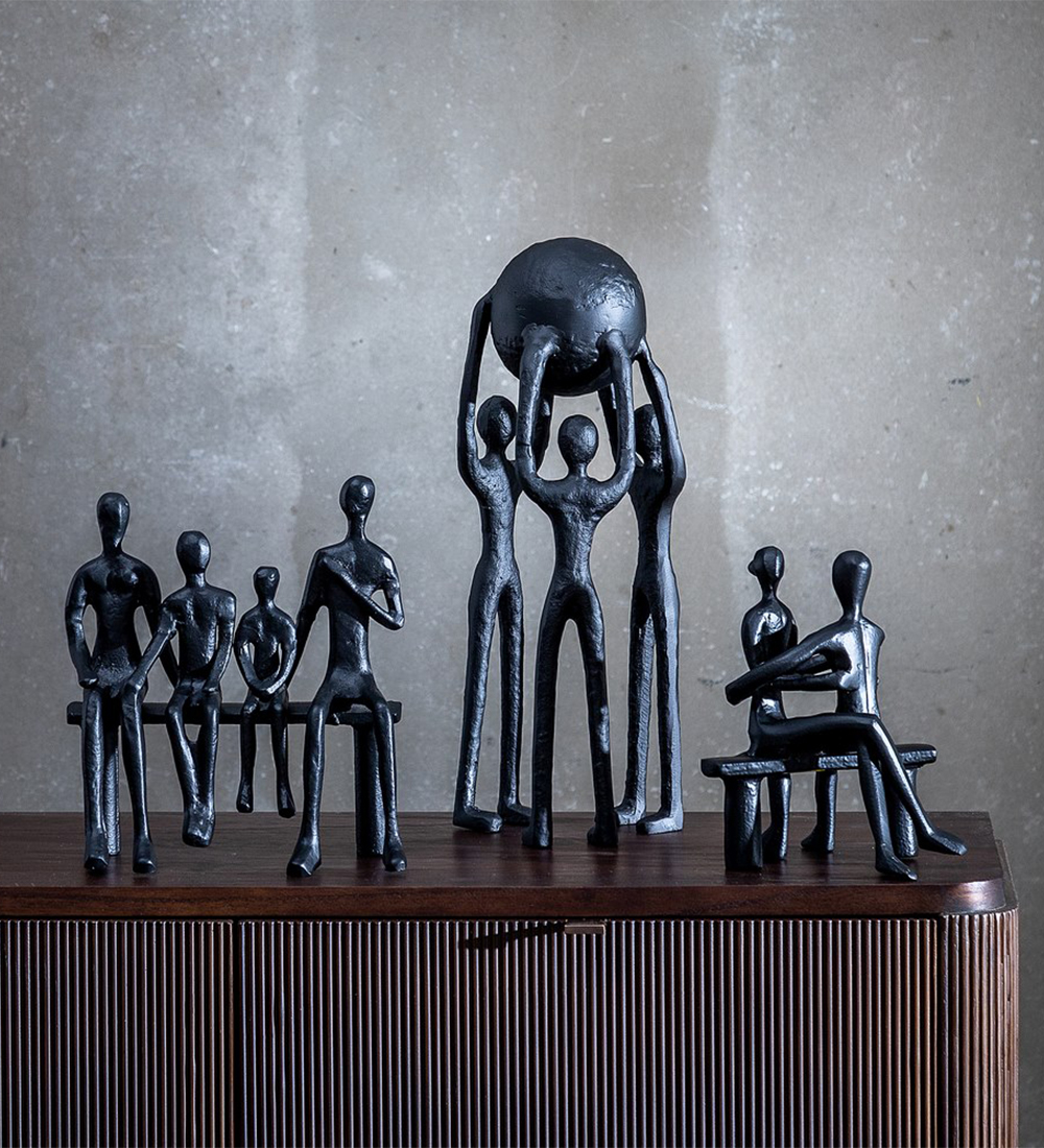 607765  escultura família antarte home decoração antarte home antarte home sala de estar 