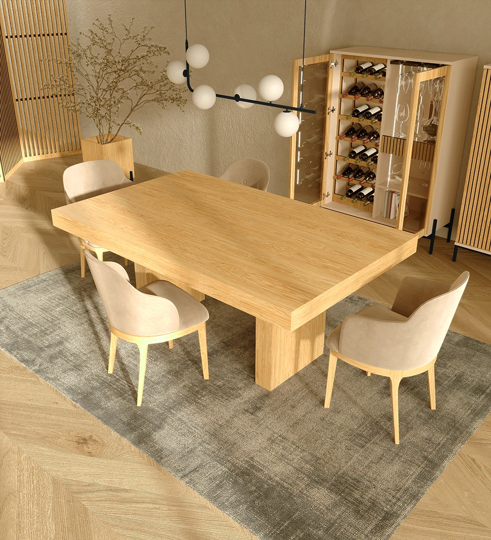 Natural oak Dining Table.