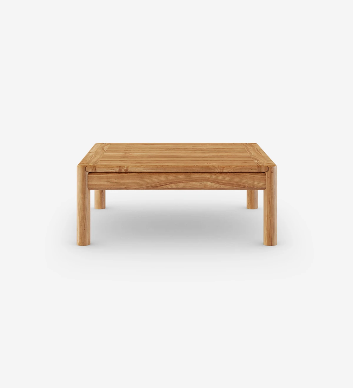 Mesa de centro cuadrada en madera natural