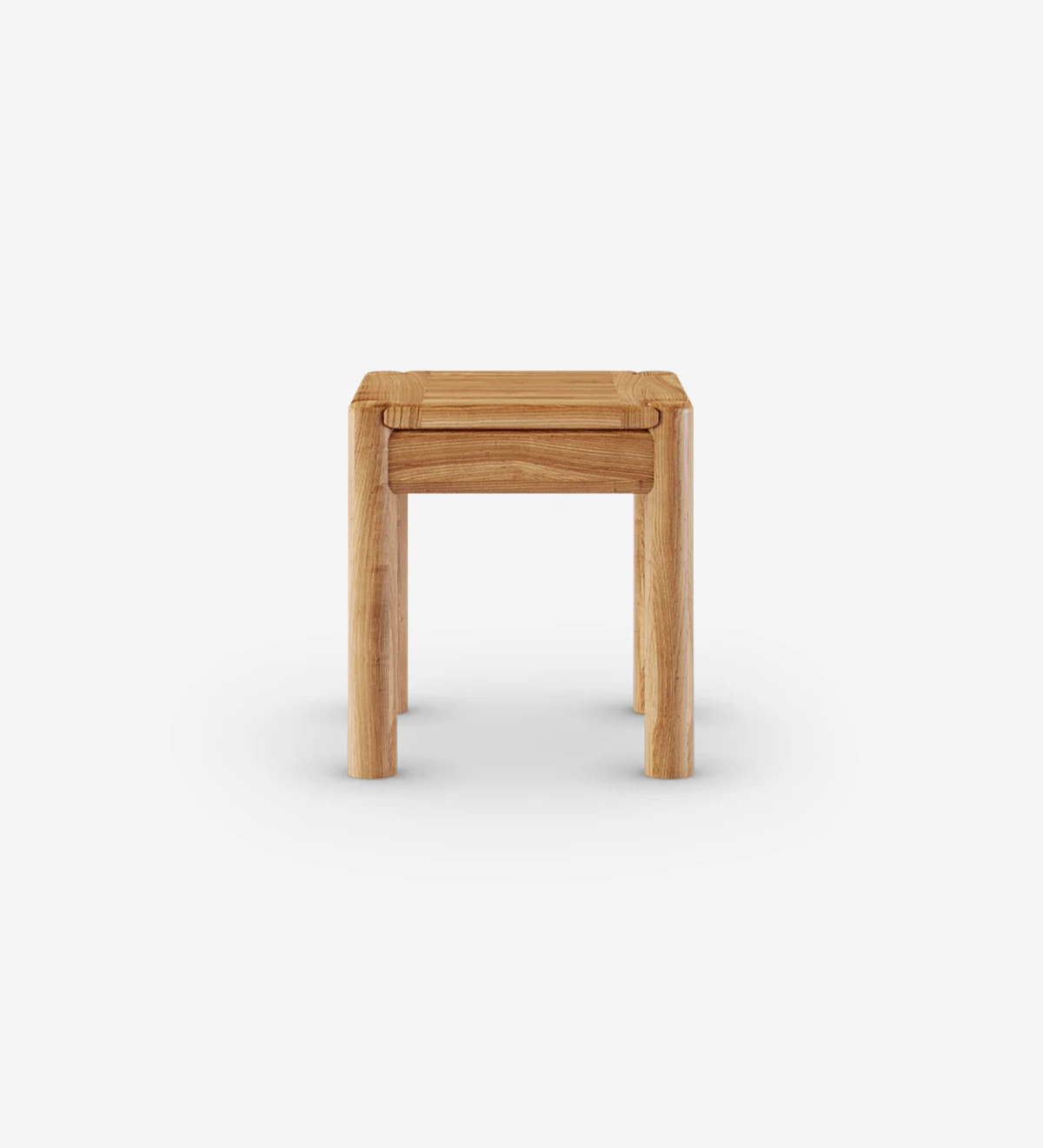 Mesa de apoyo cuadrada en madera natural