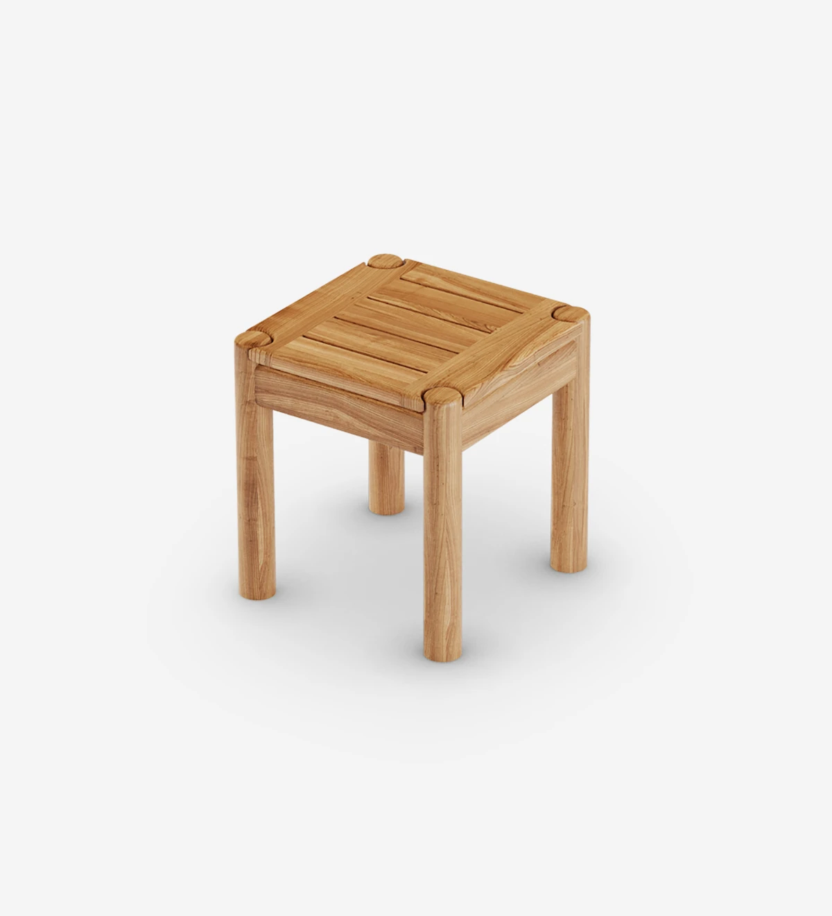 Mesa de apoyo cuadrada en madera natural