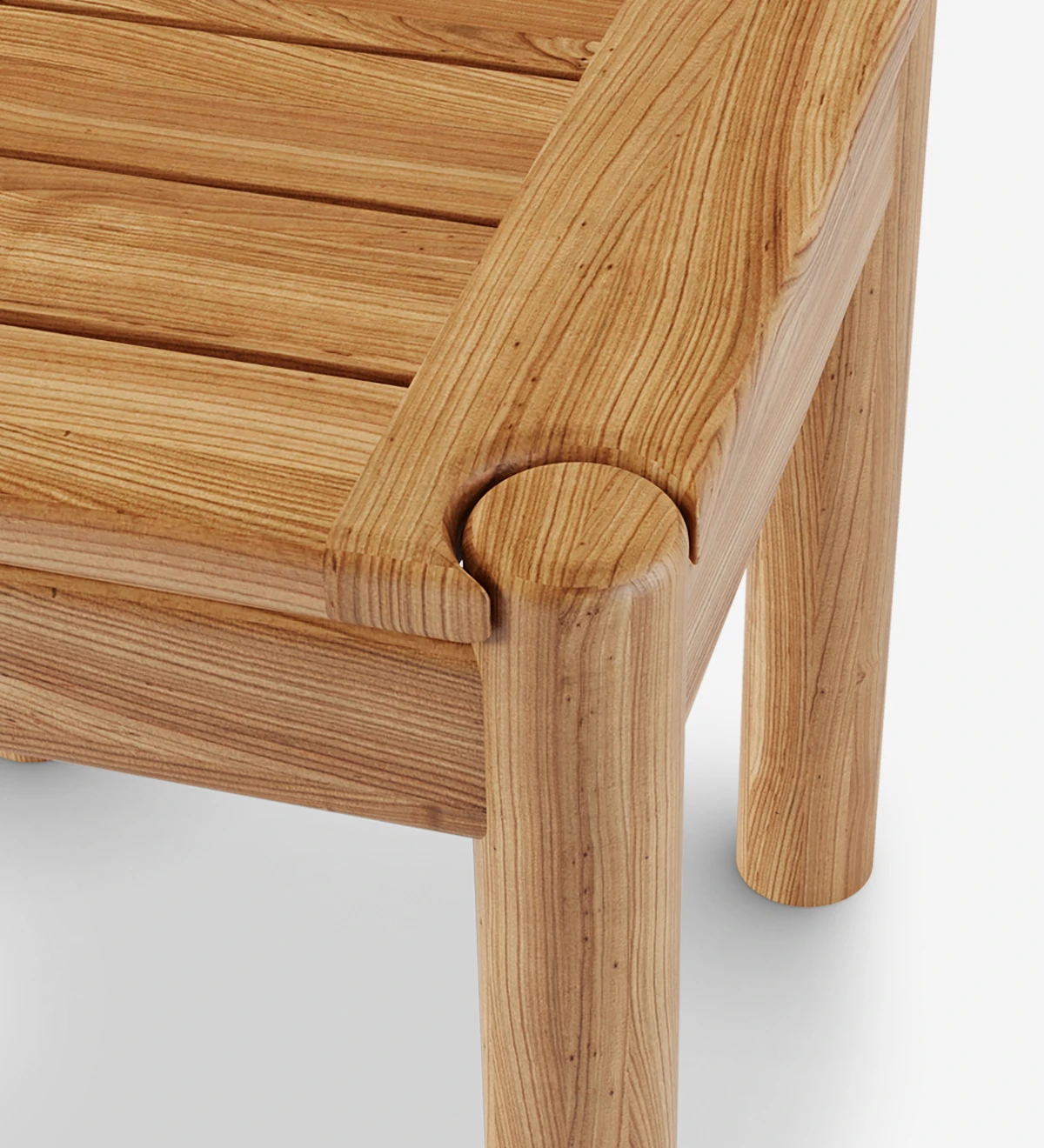 Mesa de apoio quadrada em madeira natural
