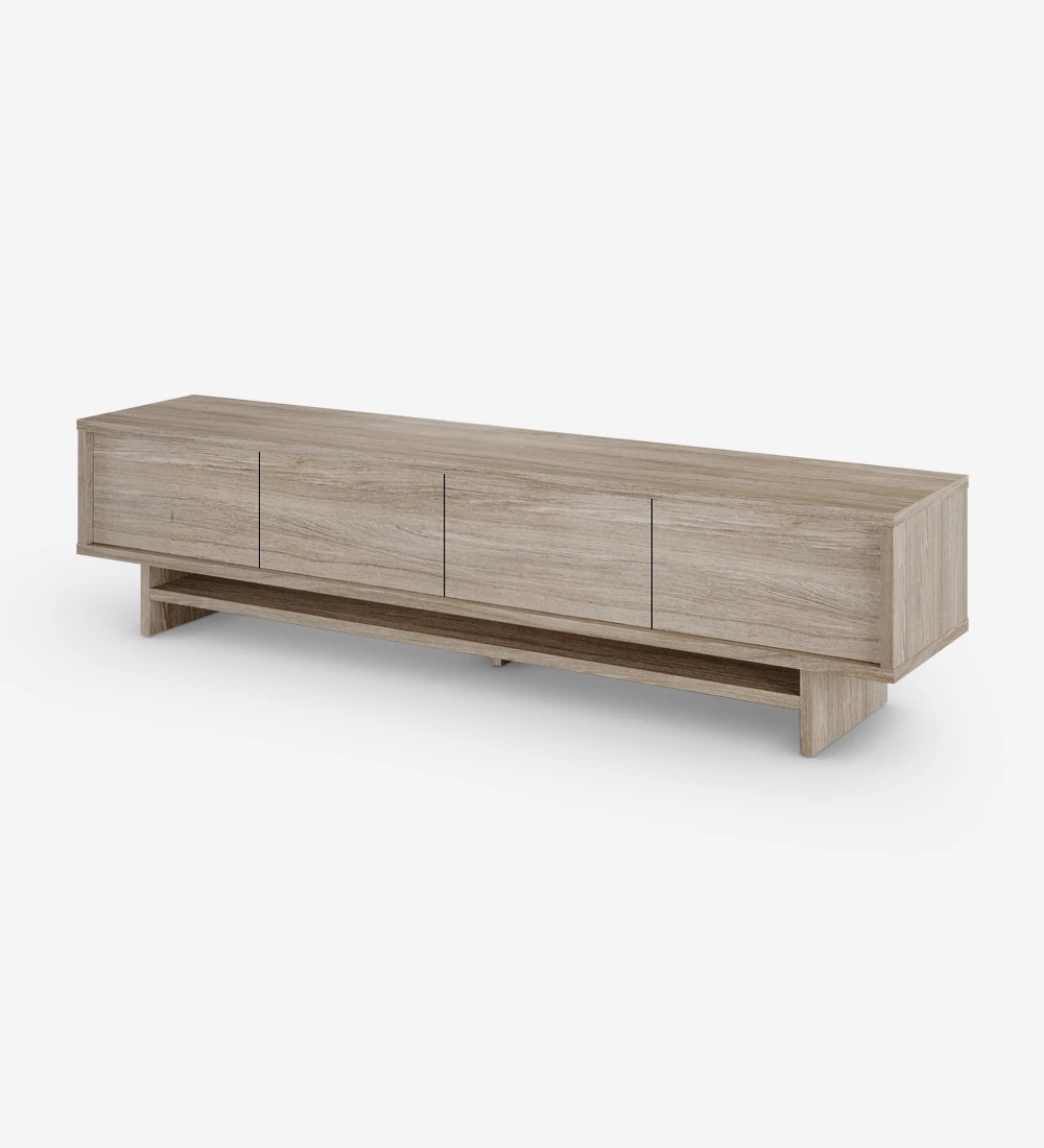 TV Stand with 4 doors and structure in decapé oak.