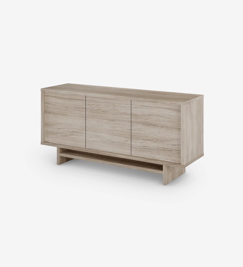 Sideboard with 3 doors and structure in decapé oak.