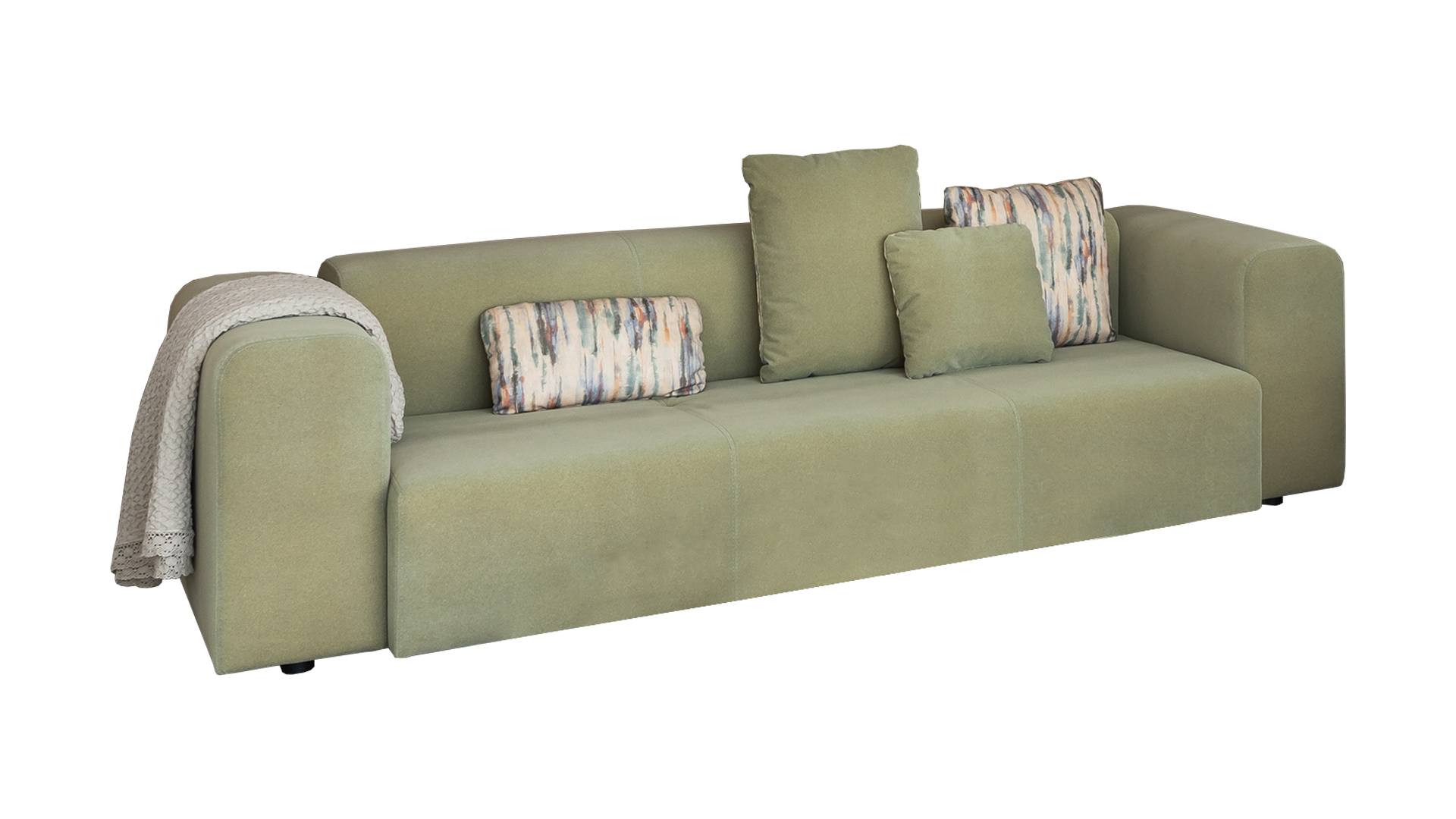 Sofá Dubai 3 lugares, estofado a tecido Antarte Mobiliário e