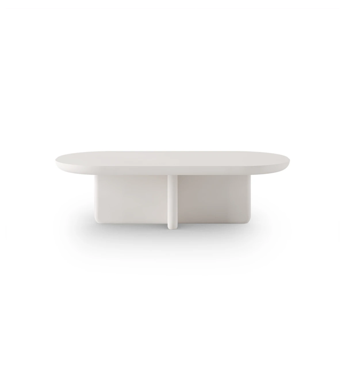 Monaco rectangular center table in pearl lacquer, 120 x 60 cm.