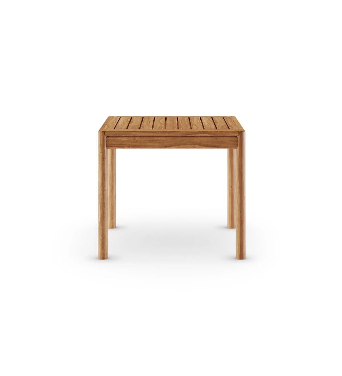Mesa de comedor cuadrada de madera natural