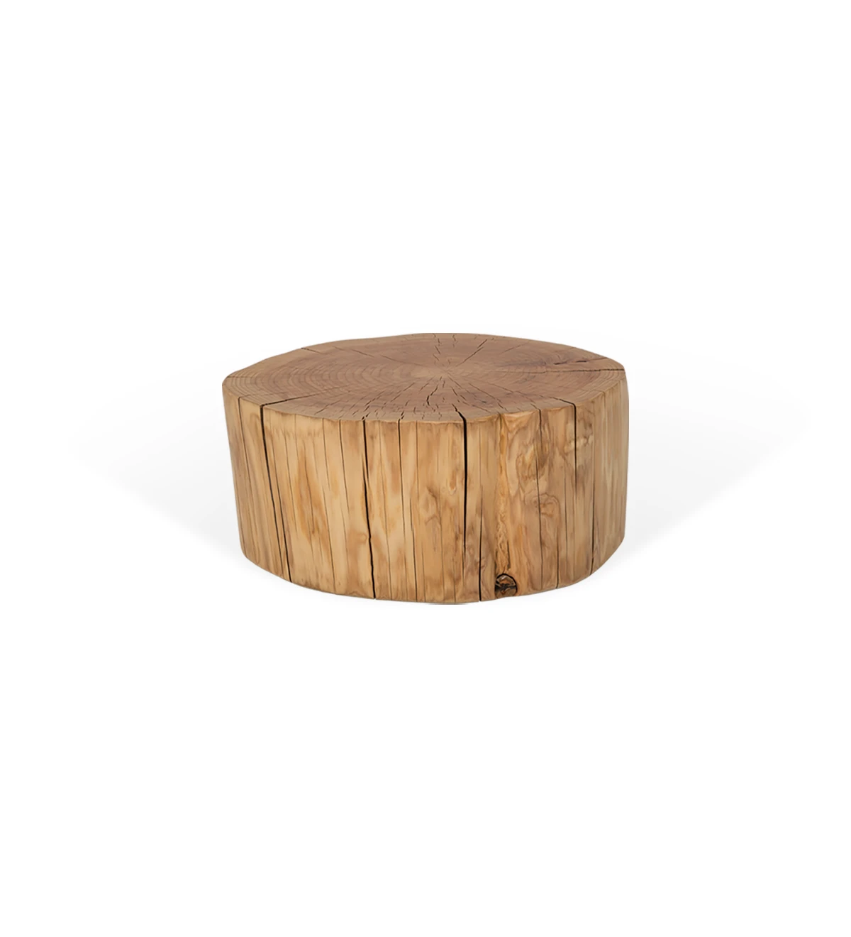 Mesa de centro tronco média em madeira natural de criptoméria