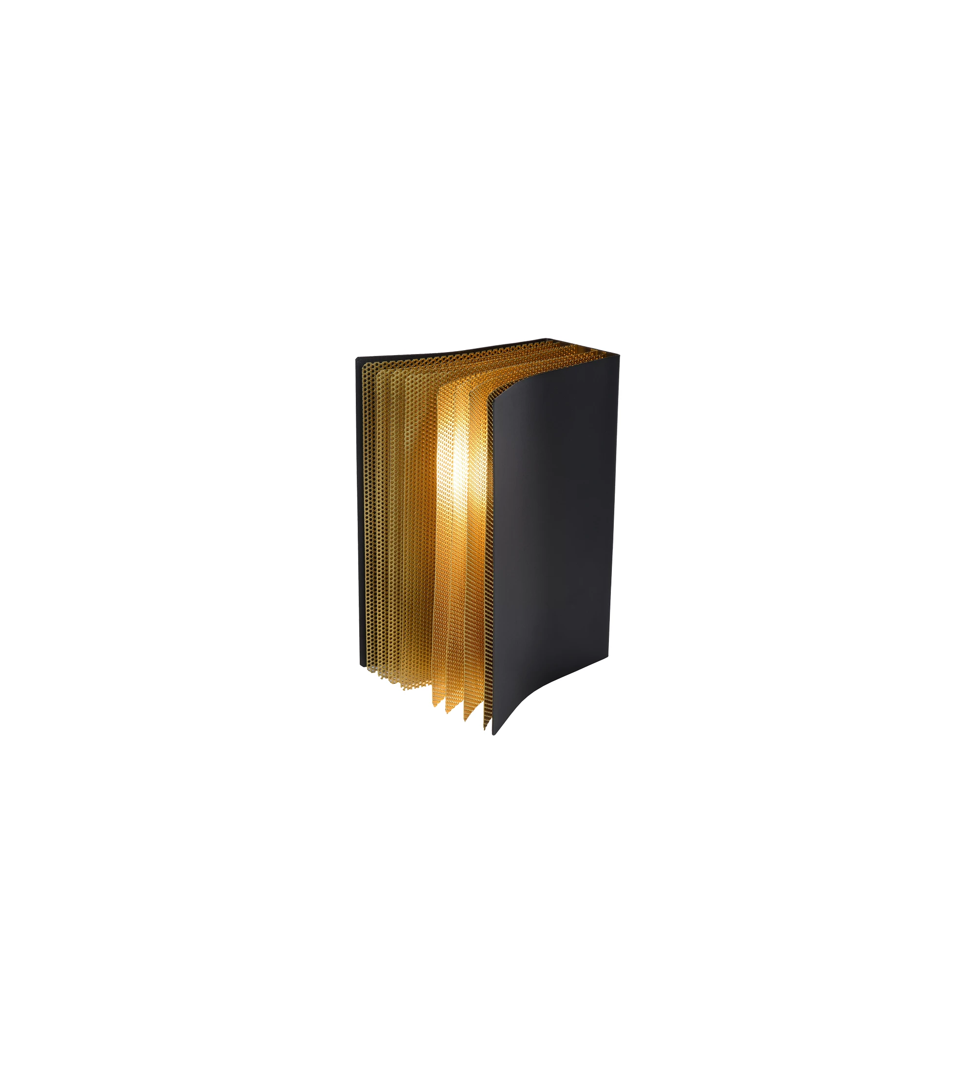 Table lamp in black and gold metal.
