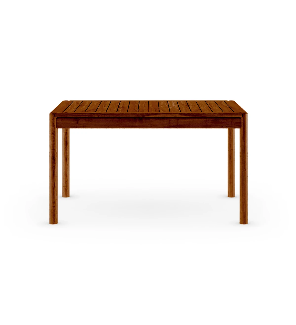 Natural wood rectangular dining table