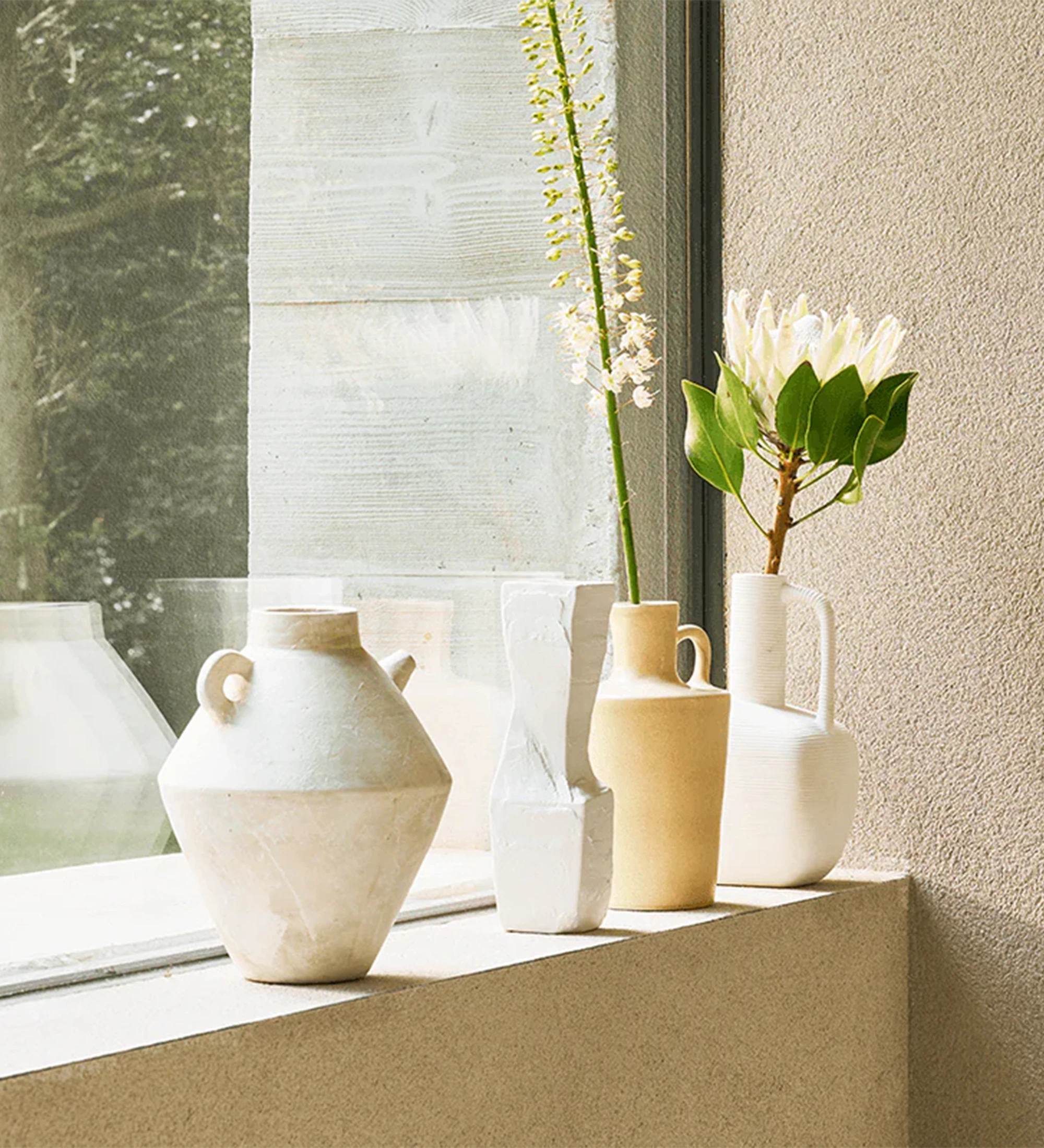 Handmade vase, with ceramic structure covered with slightly glossy enamel in light khaki, made in Portugal.
