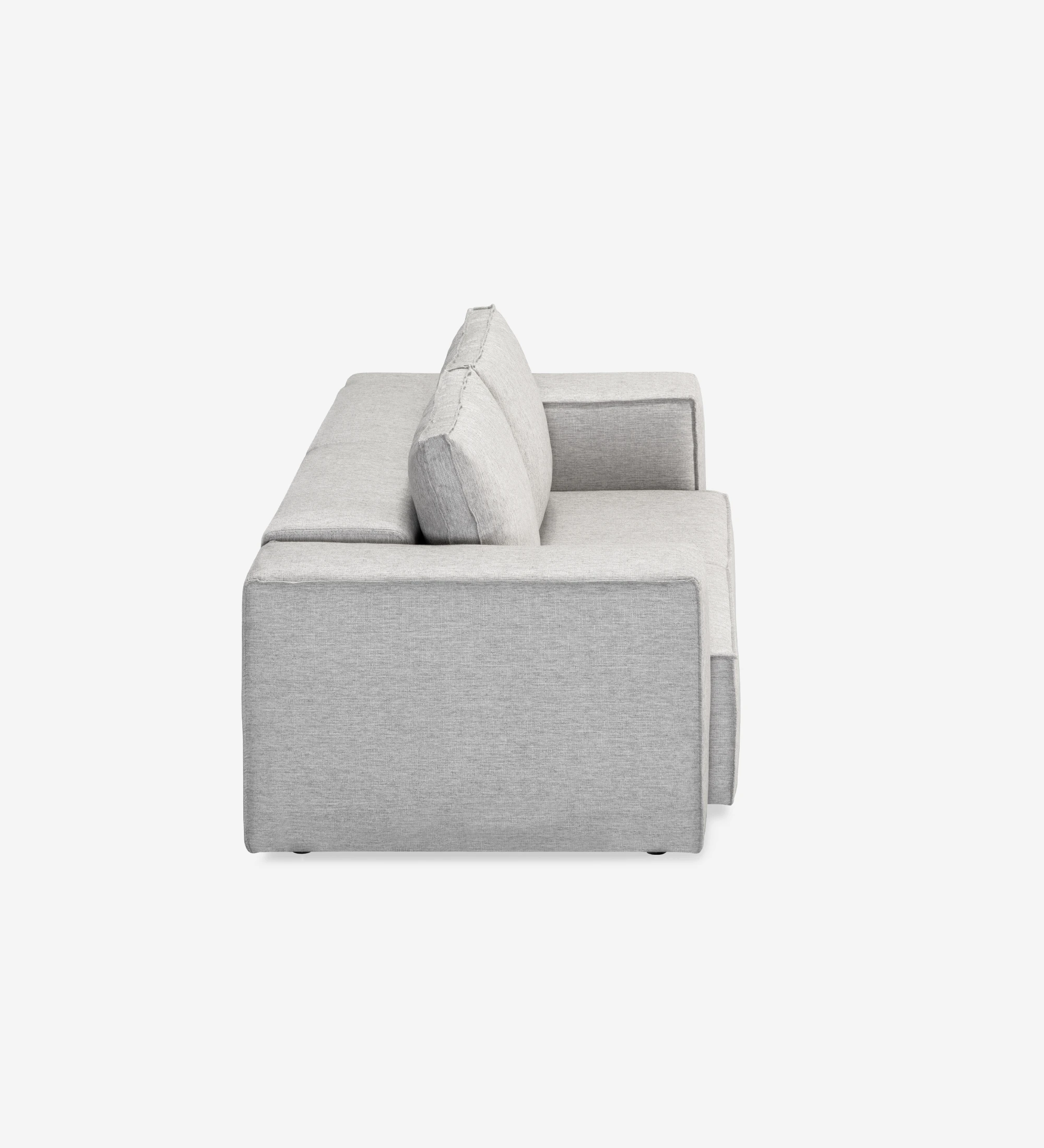 Rio 2-seater sofa upholstered in light grey fabric, 213 cm.