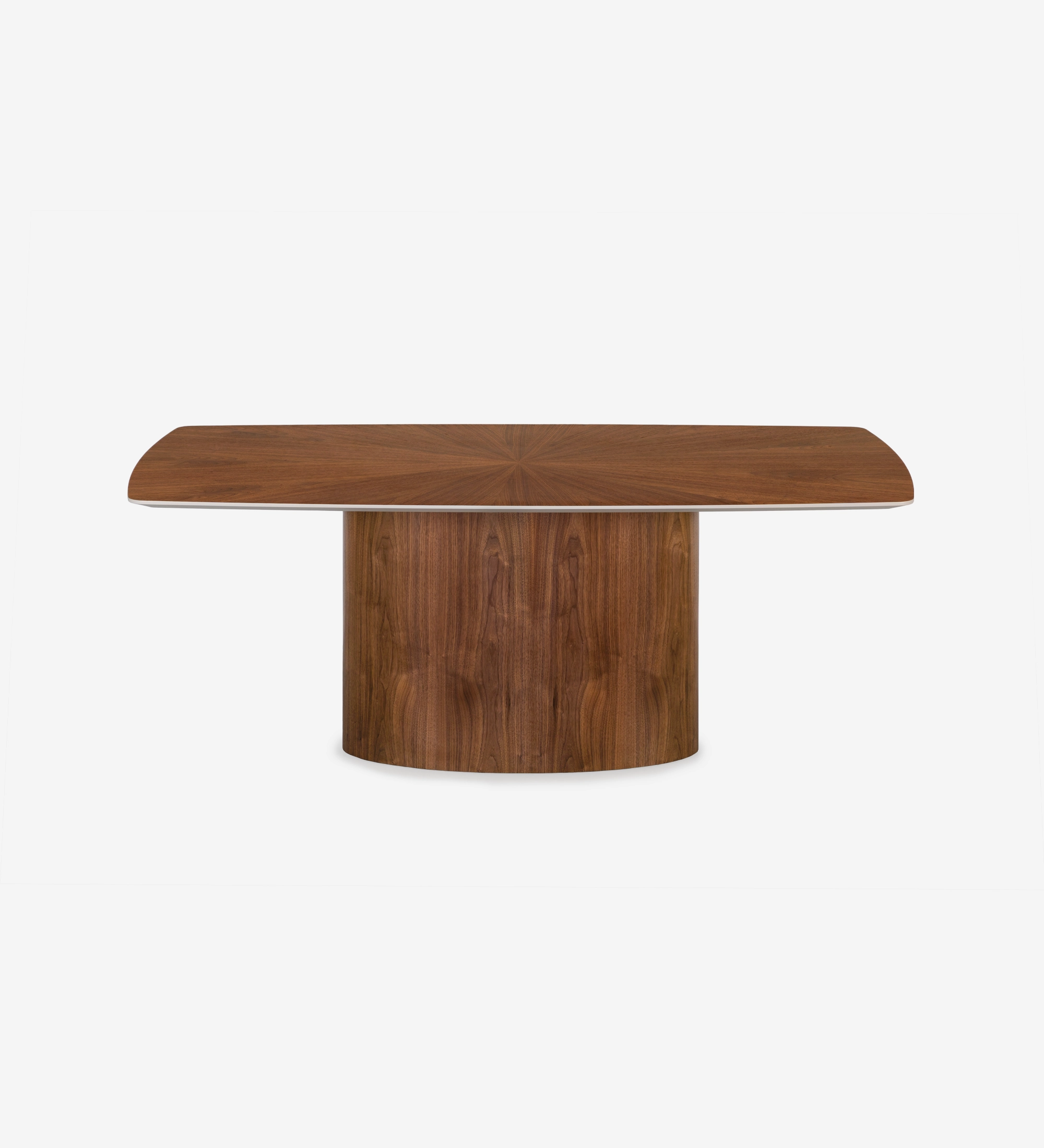 Mesa de jantar Paris retangular 180 x 100 cm, em nogueira natural.