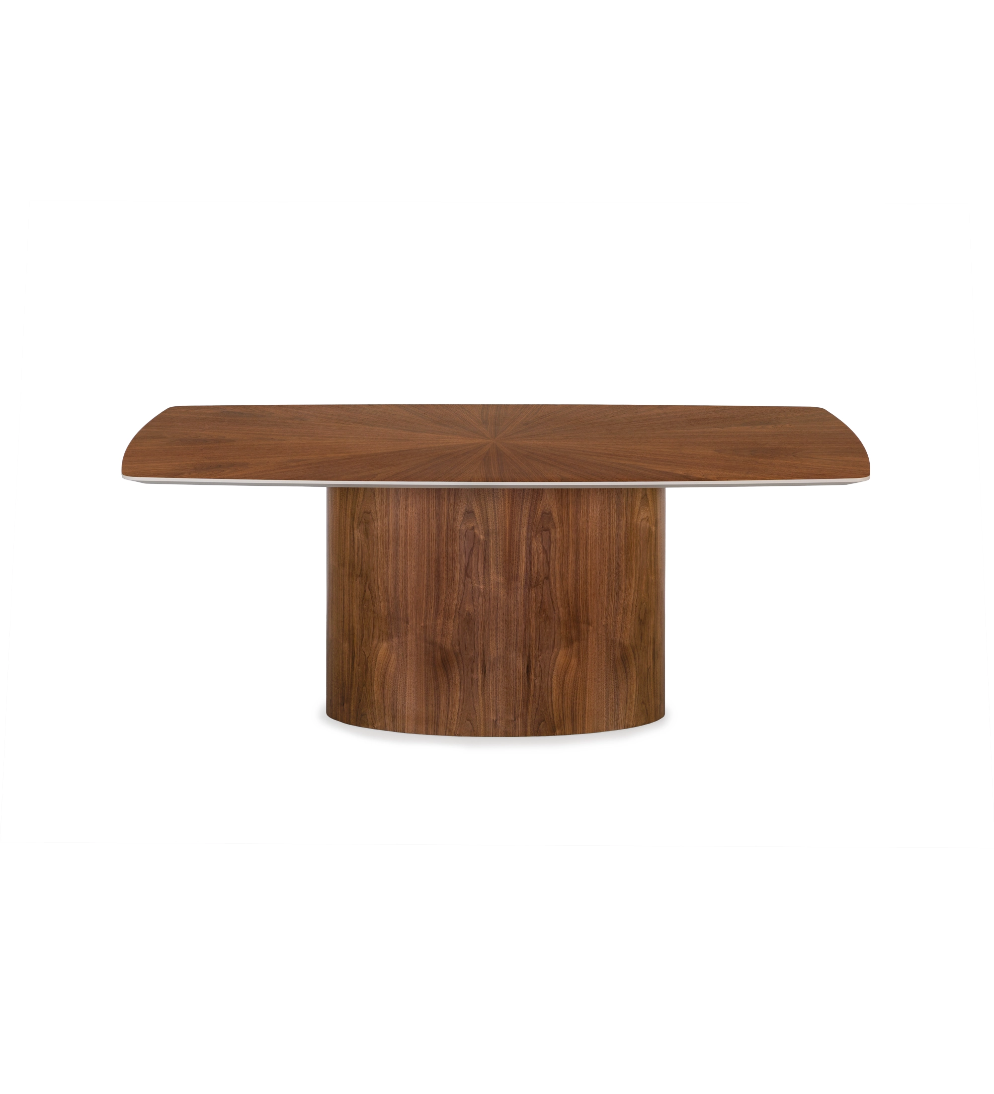 Mesa de jantar Paris retangular 180 x 100 cm, em nogueira natural.