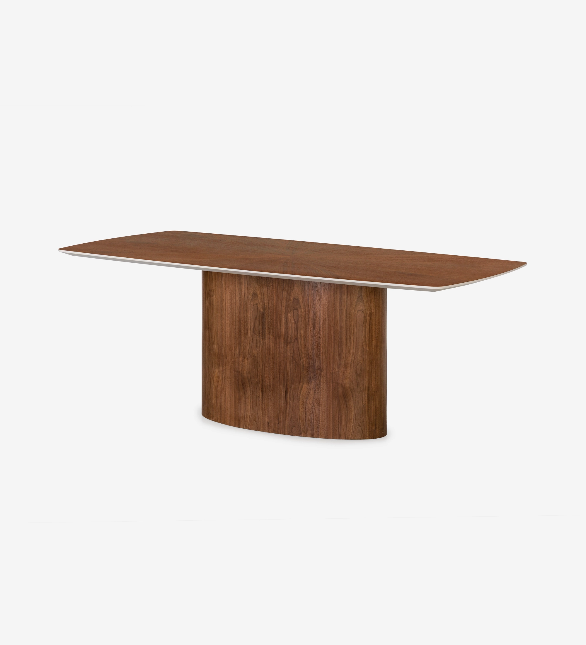 Mesa de jantar Paris retangular 180 x 100 cm, em nogueira natural.