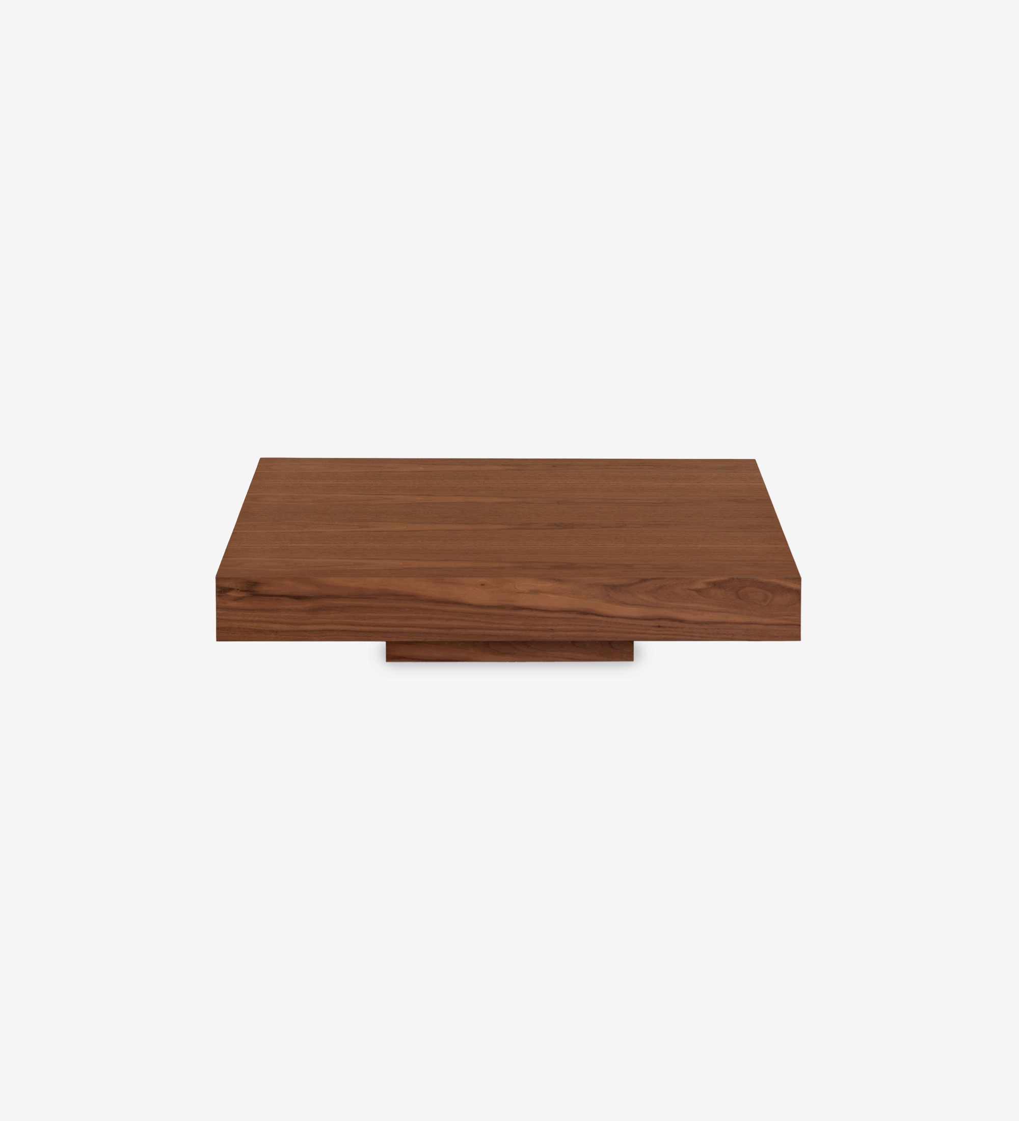 Mesa de centro Nice cuadrada en nuez natural, 90 x 90 cm.