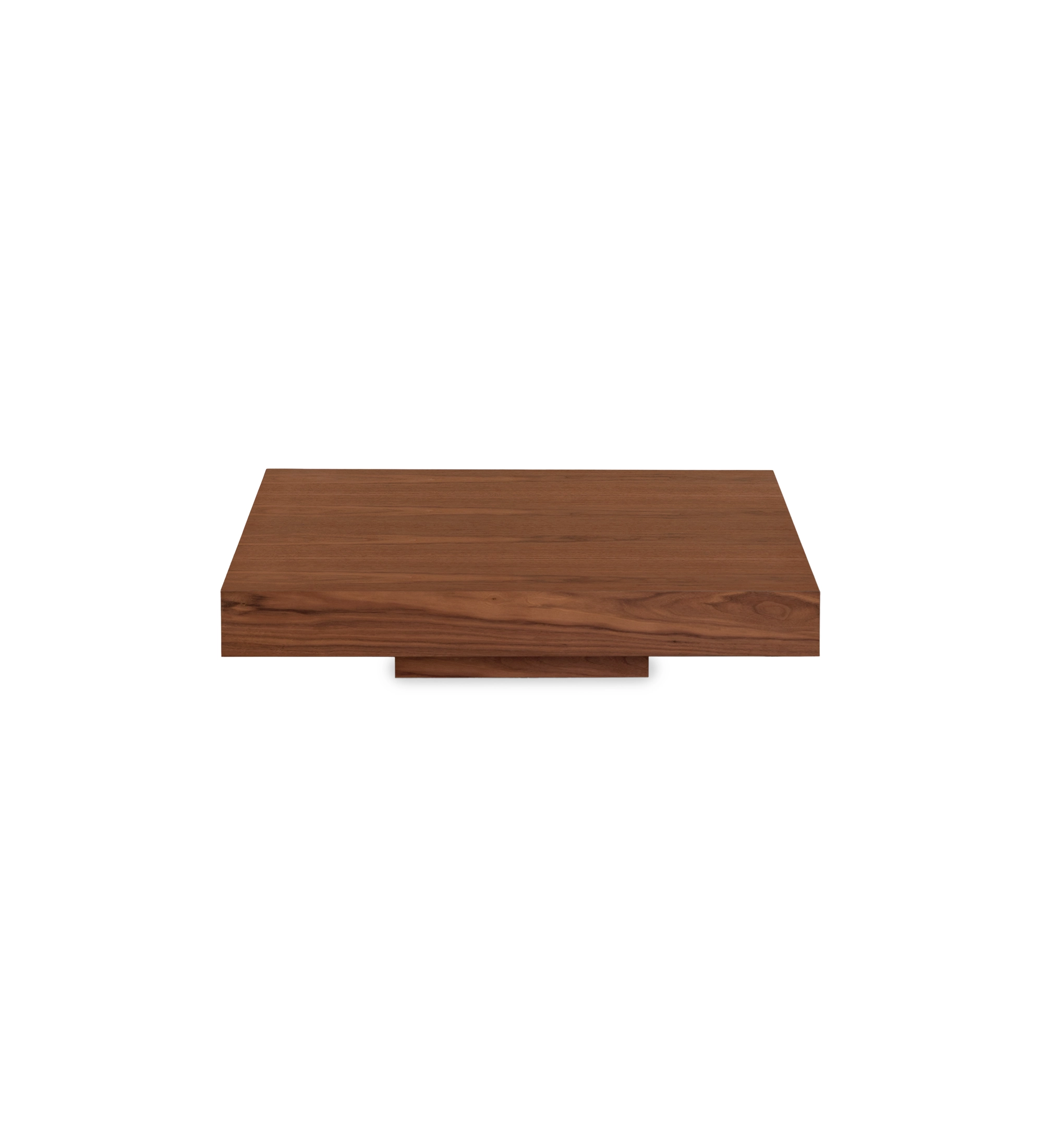 Mesa de centro Nice cuadrada en nuez natural, 90 x 90 cm.