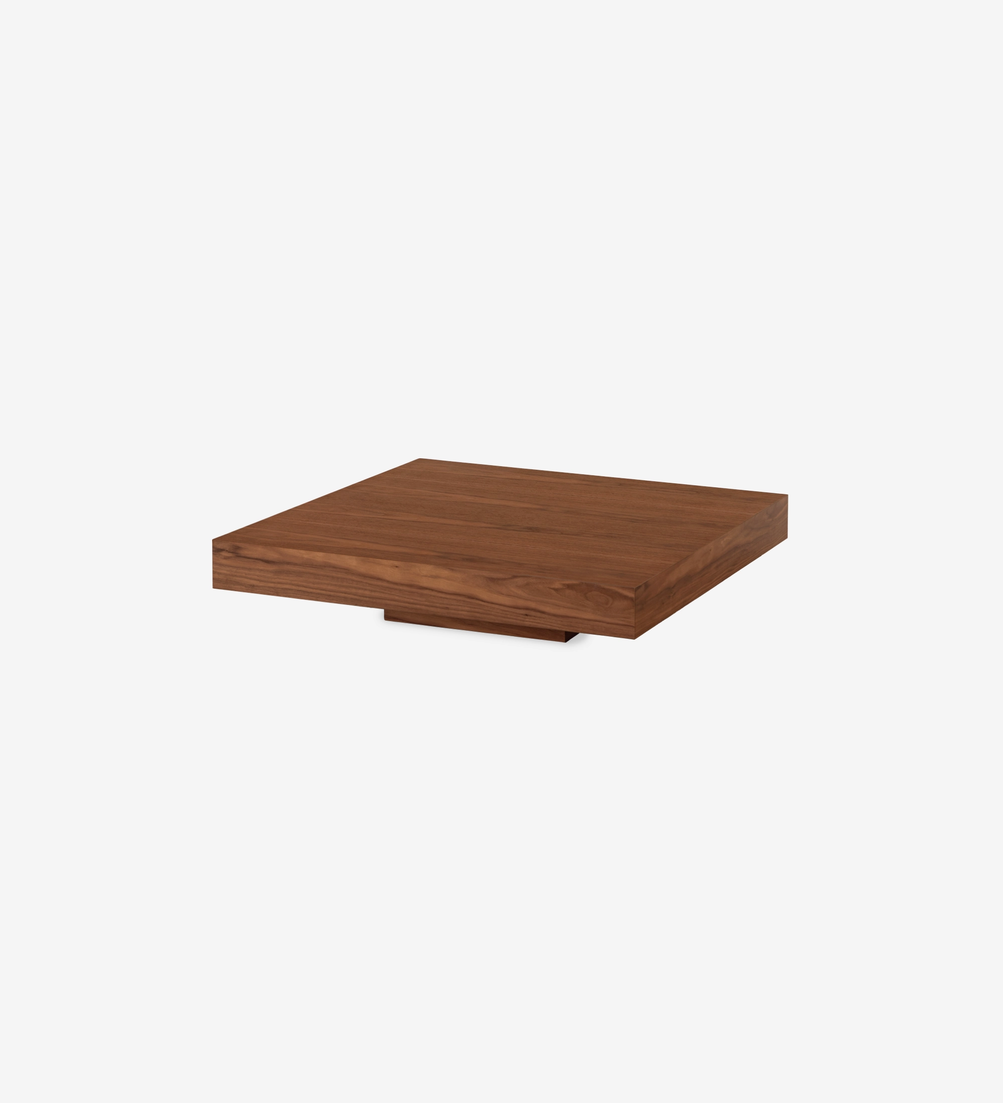 Mesa de centro Nice cuadrada en nuez natural, 90 x 90 cm.