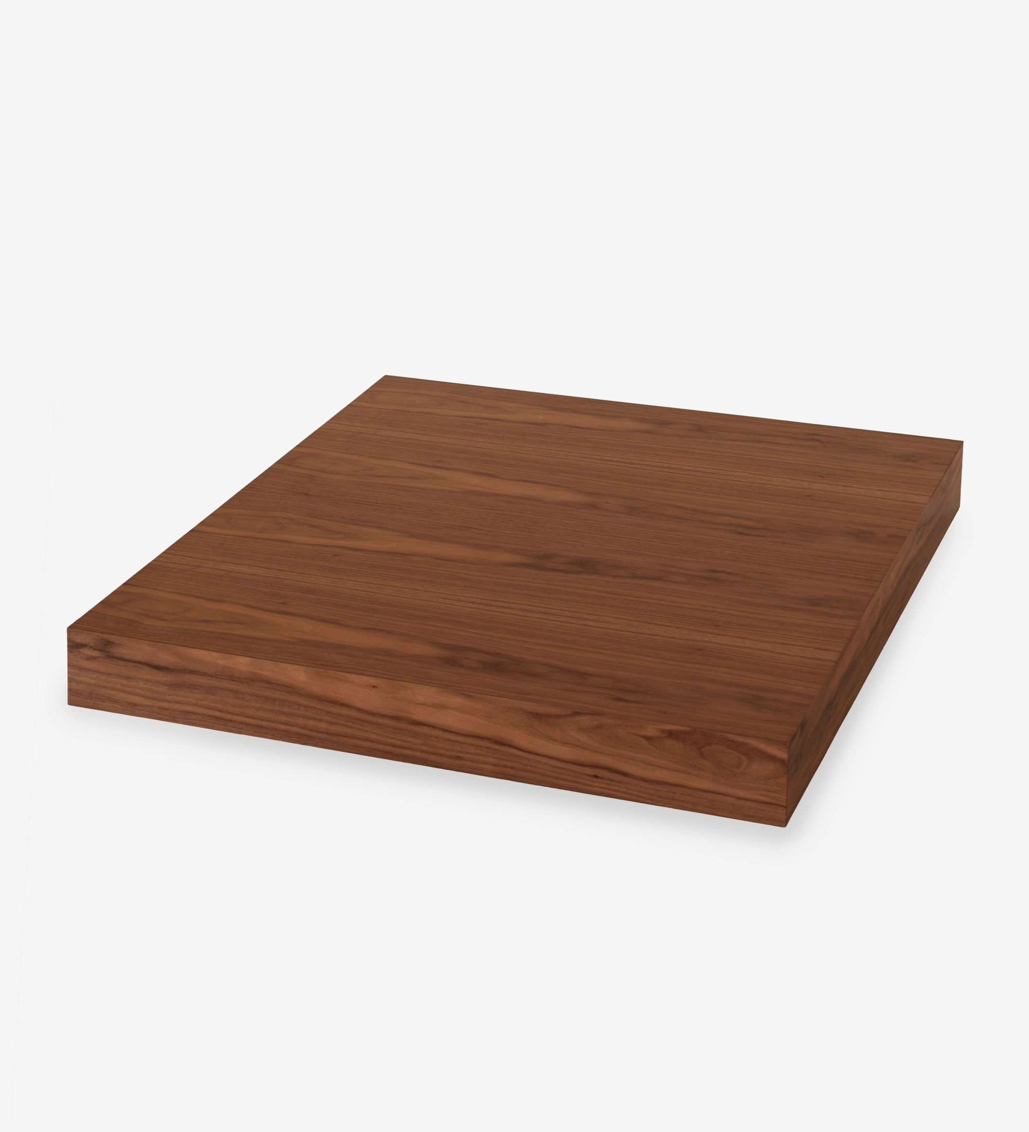 Mesa de centro Nice cuadrada en nuez natural, 90 x 90 cm.