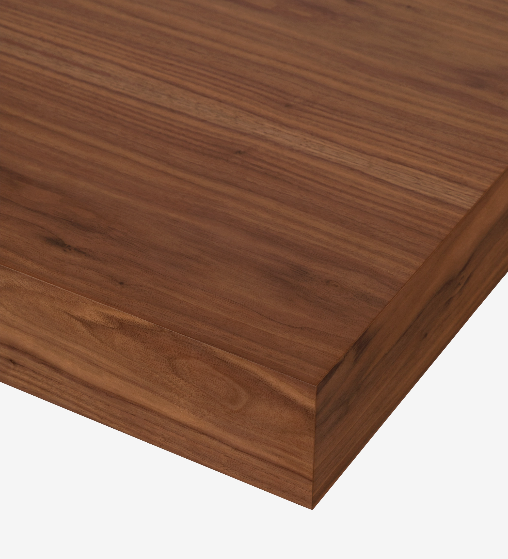 Mesa de centro Nice cuadrada en nuez natural, 90 x 90 cm.