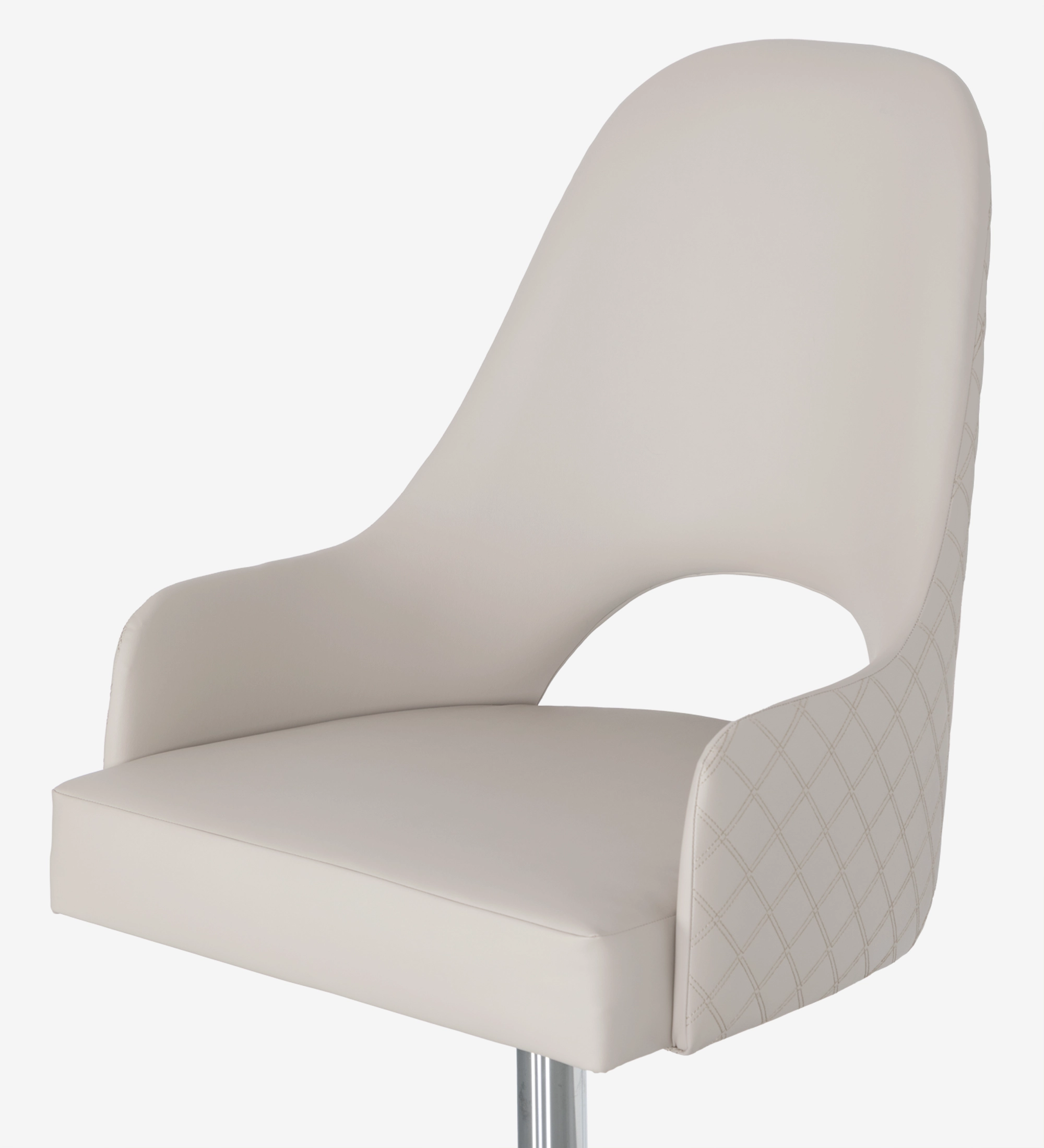 Giratoria tapizada en tejido beige