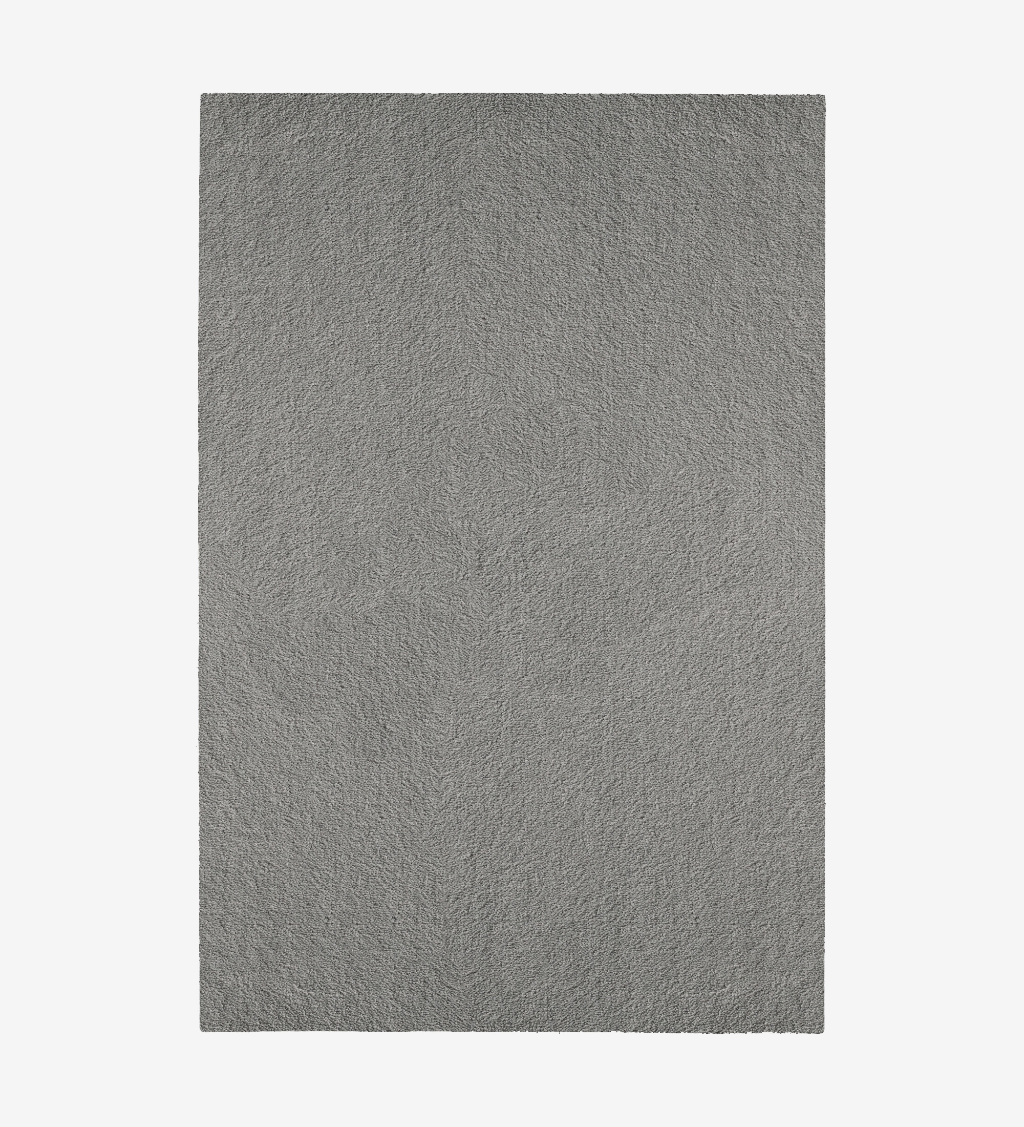 Tapete IMPRESSION 95 cinzento rectangular de pelo curto sobre fundo branco