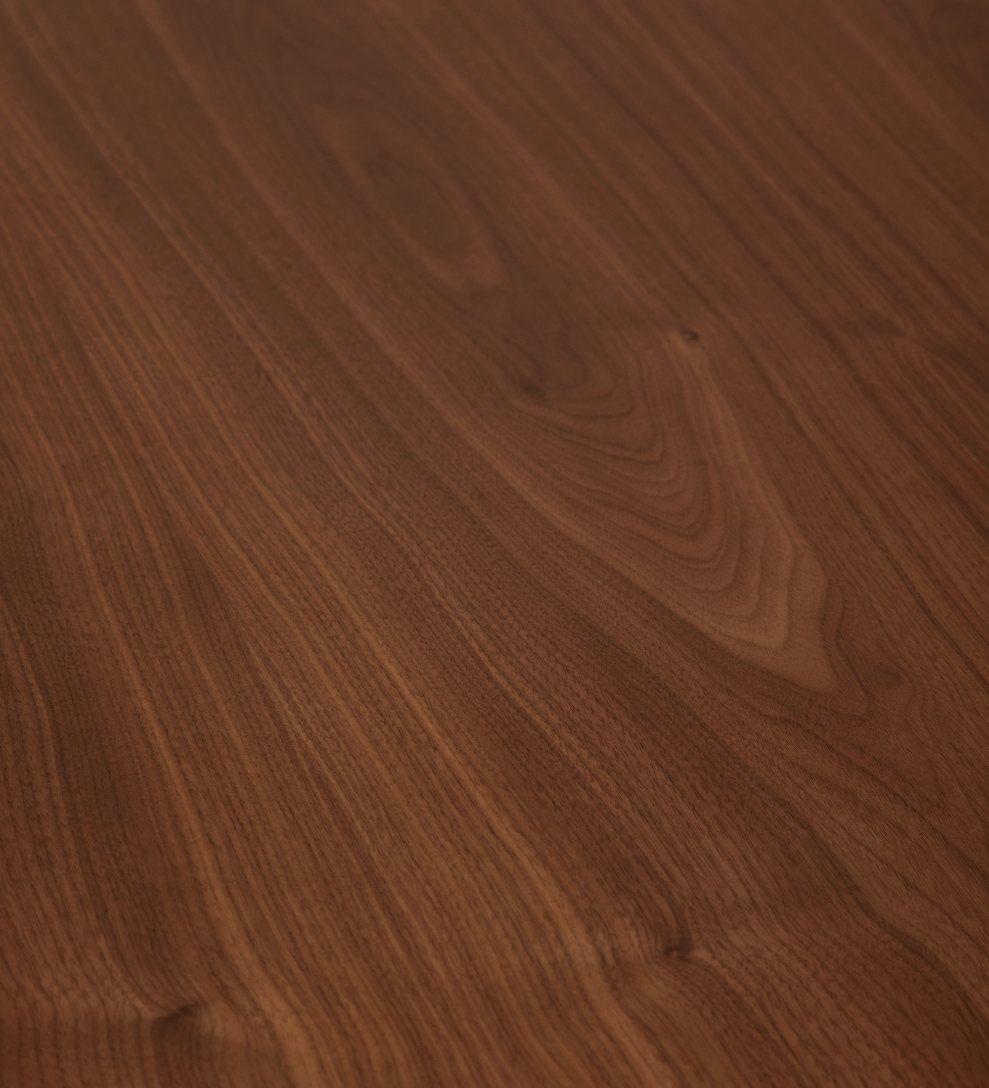 Bureau Paris plateau en bois noyer brun, veinures visibles