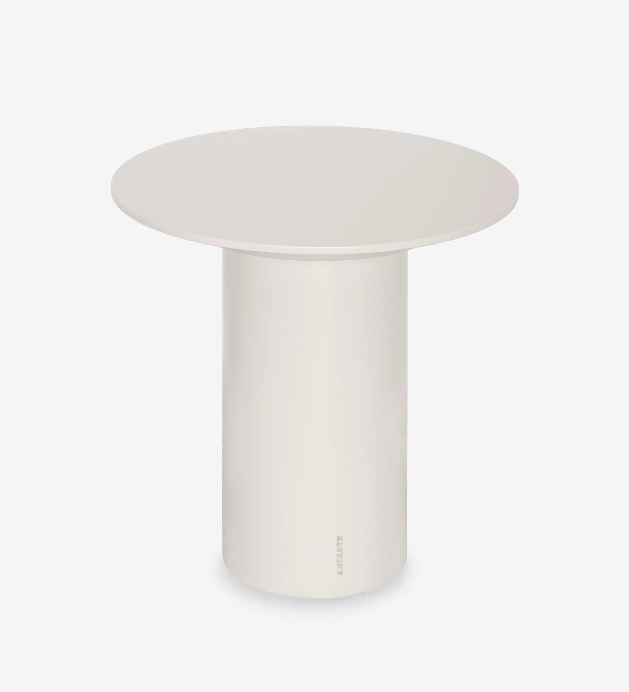 Paris Side Table in cream with round top and cylindrical base
