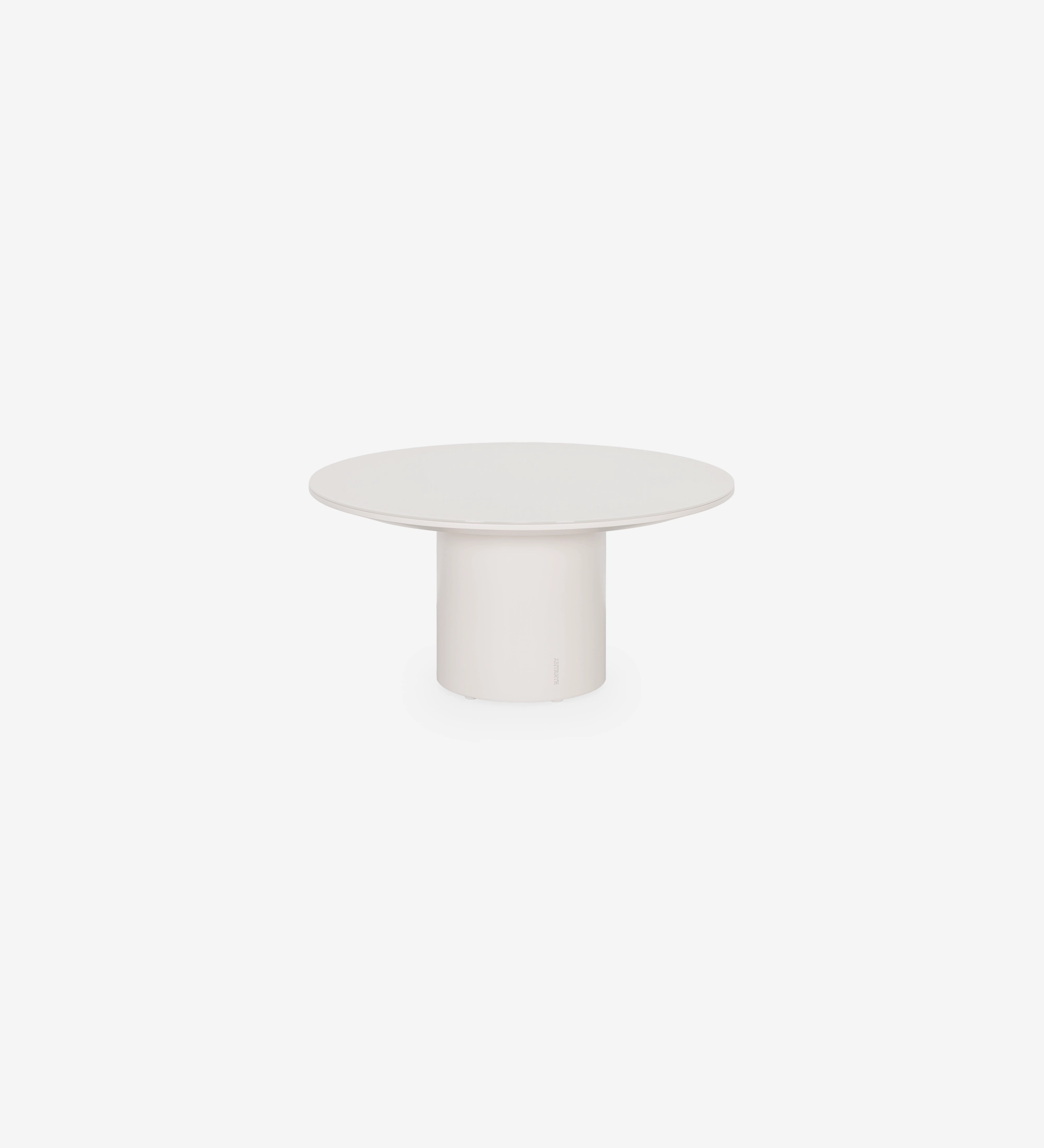 Paris Center Table white round pedestal table with cylindrical base