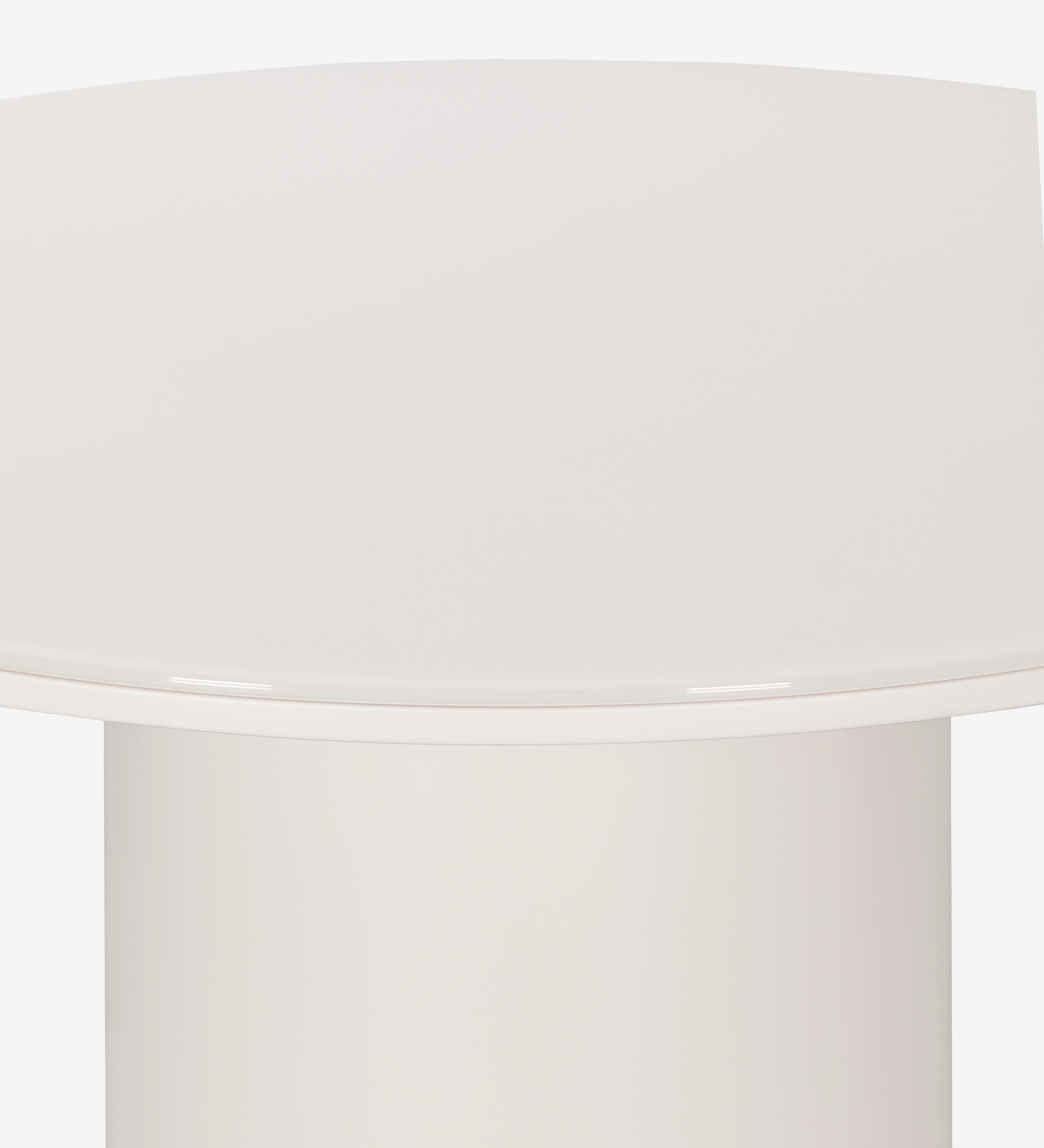 Paris Center Table white round top and cylindrical pedestal base