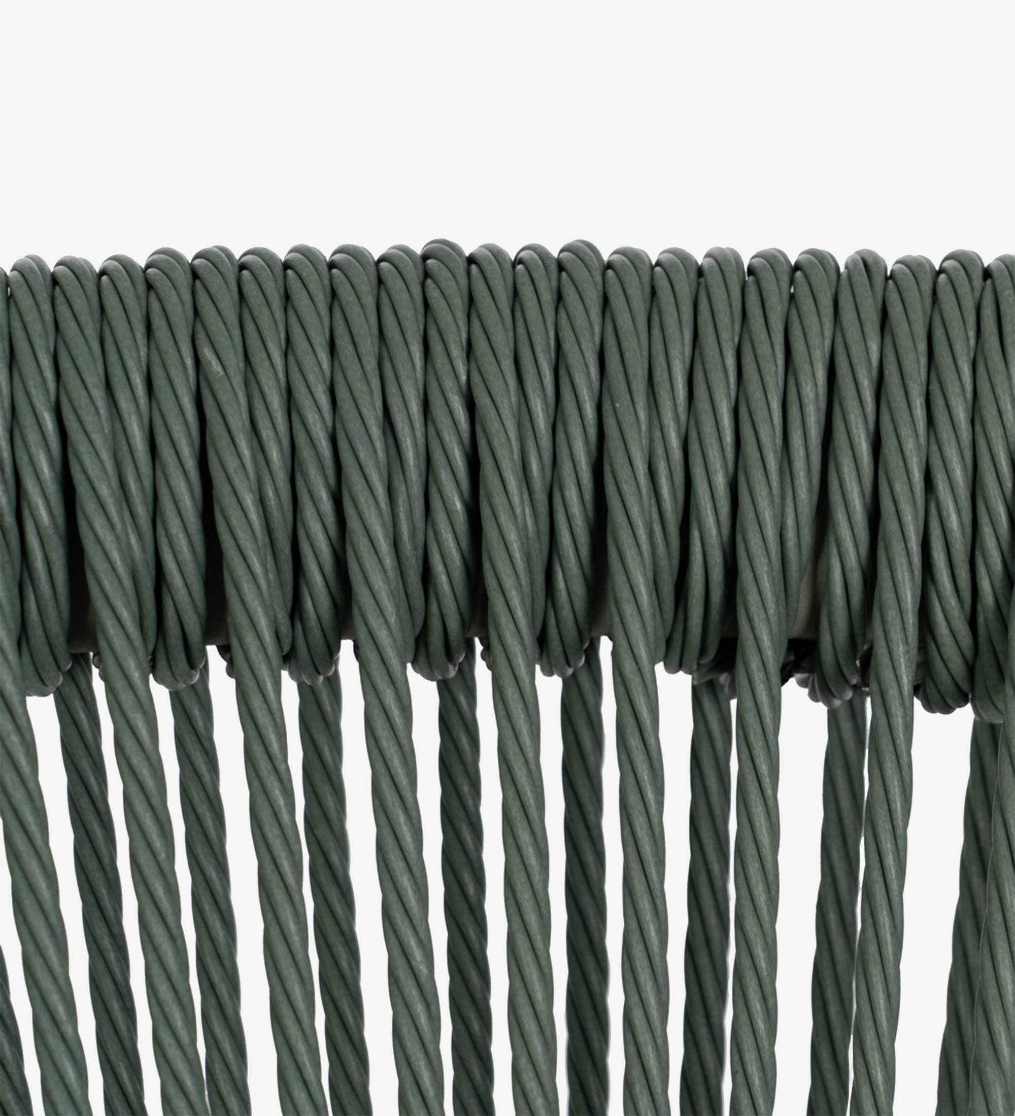 Cadeira Caminha com encosto em corda torcida verde