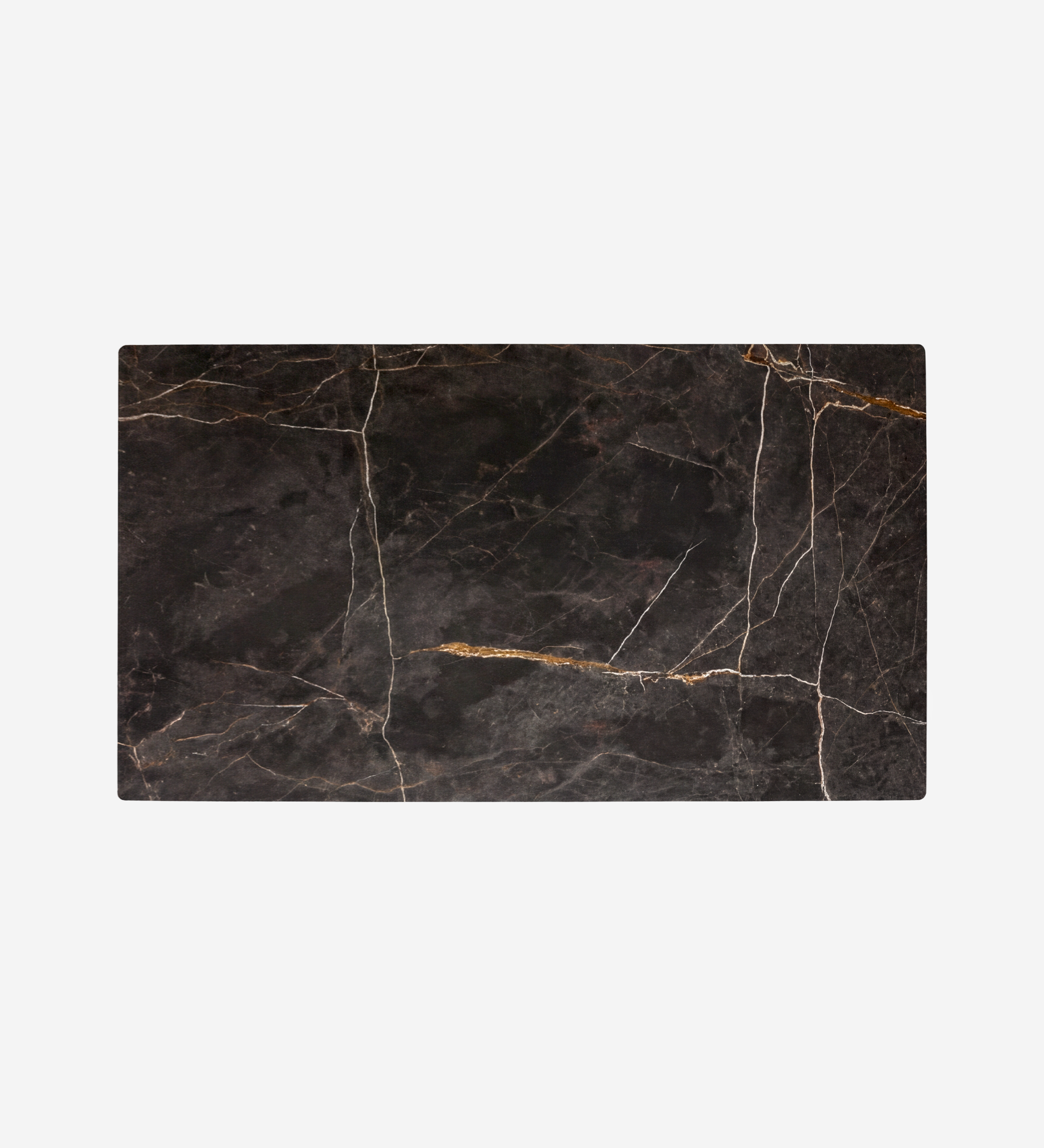 Lagos Dining Table rectangular dark marble top with white and gold veins