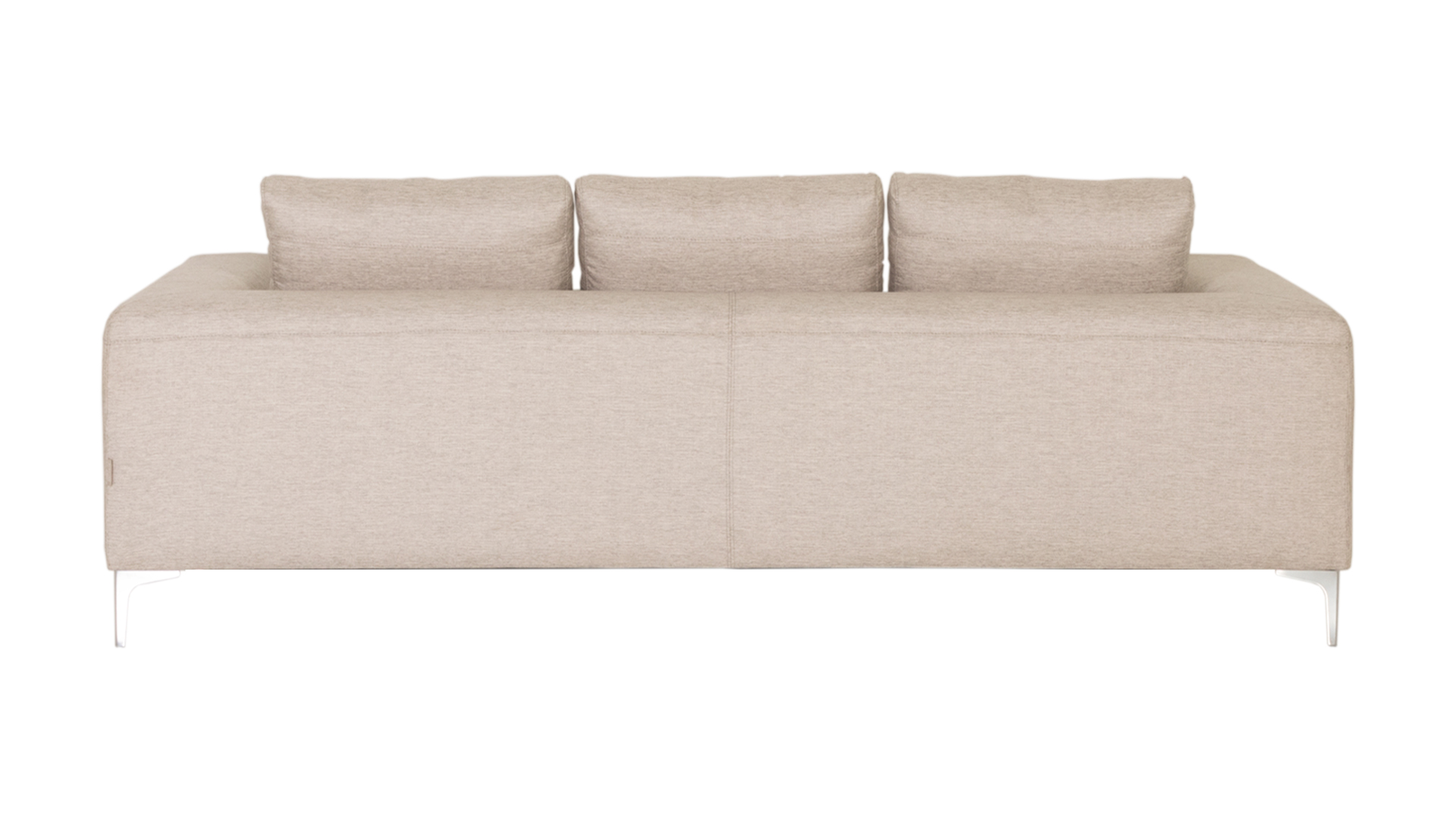 Sofá Bilbao 3 lugares, estofado a tecido, pés metálicos Antarte