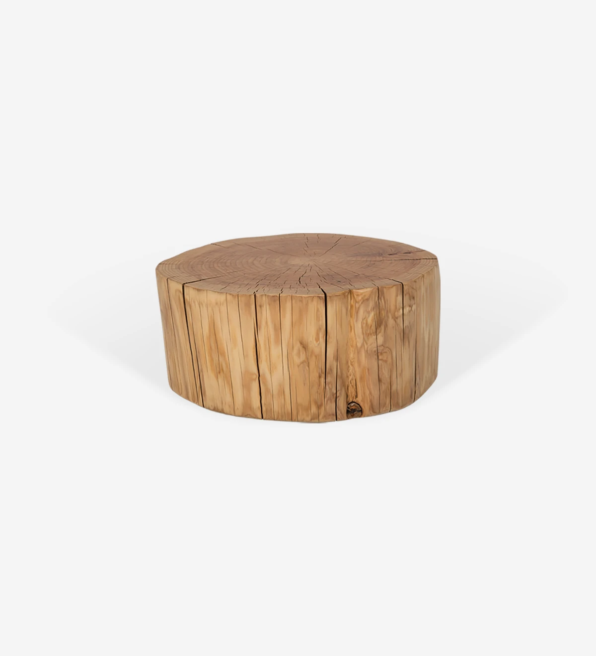 Mesa de centro de tronco mediana en madera de cryptomeria natural