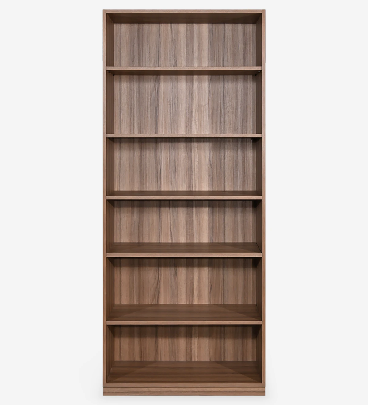 Librería alta en nogal, con estantes extraíbles.