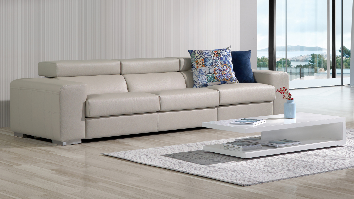 Sofá Califórnia 3 lugares, estofado a ecopele Antarte Design For Life