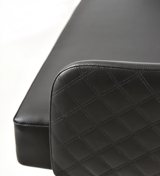 Swivel, upholstered in ecoleather and fabric