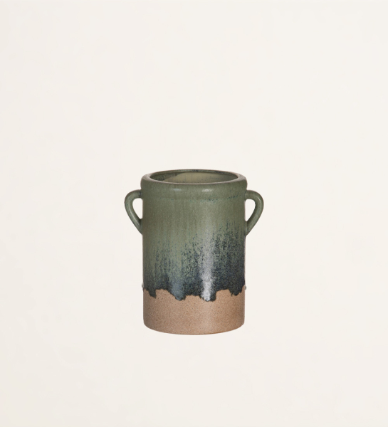 Vase en céramique vert crème